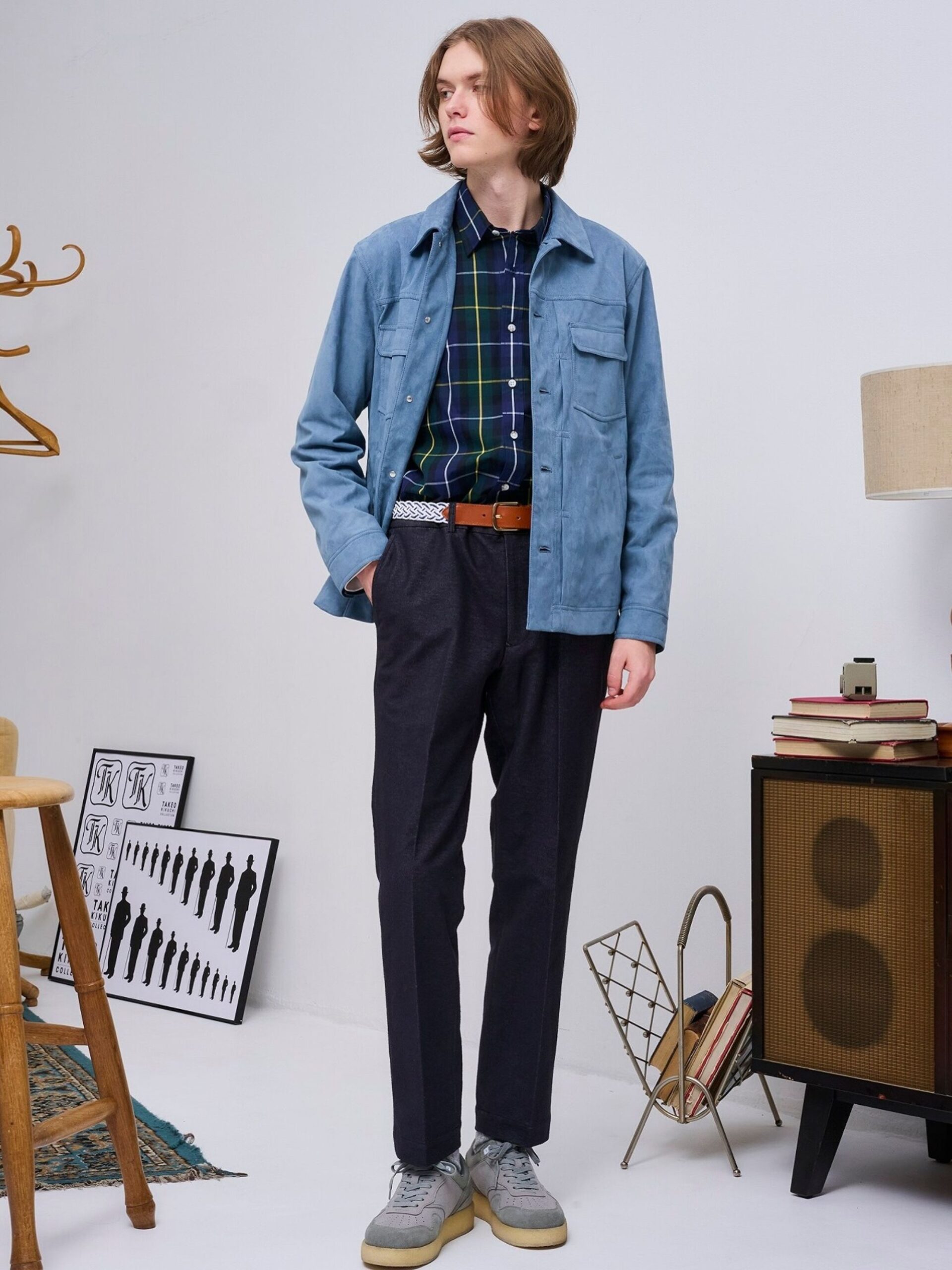 WHITE LEATHER COTTON MESH BELT (7)