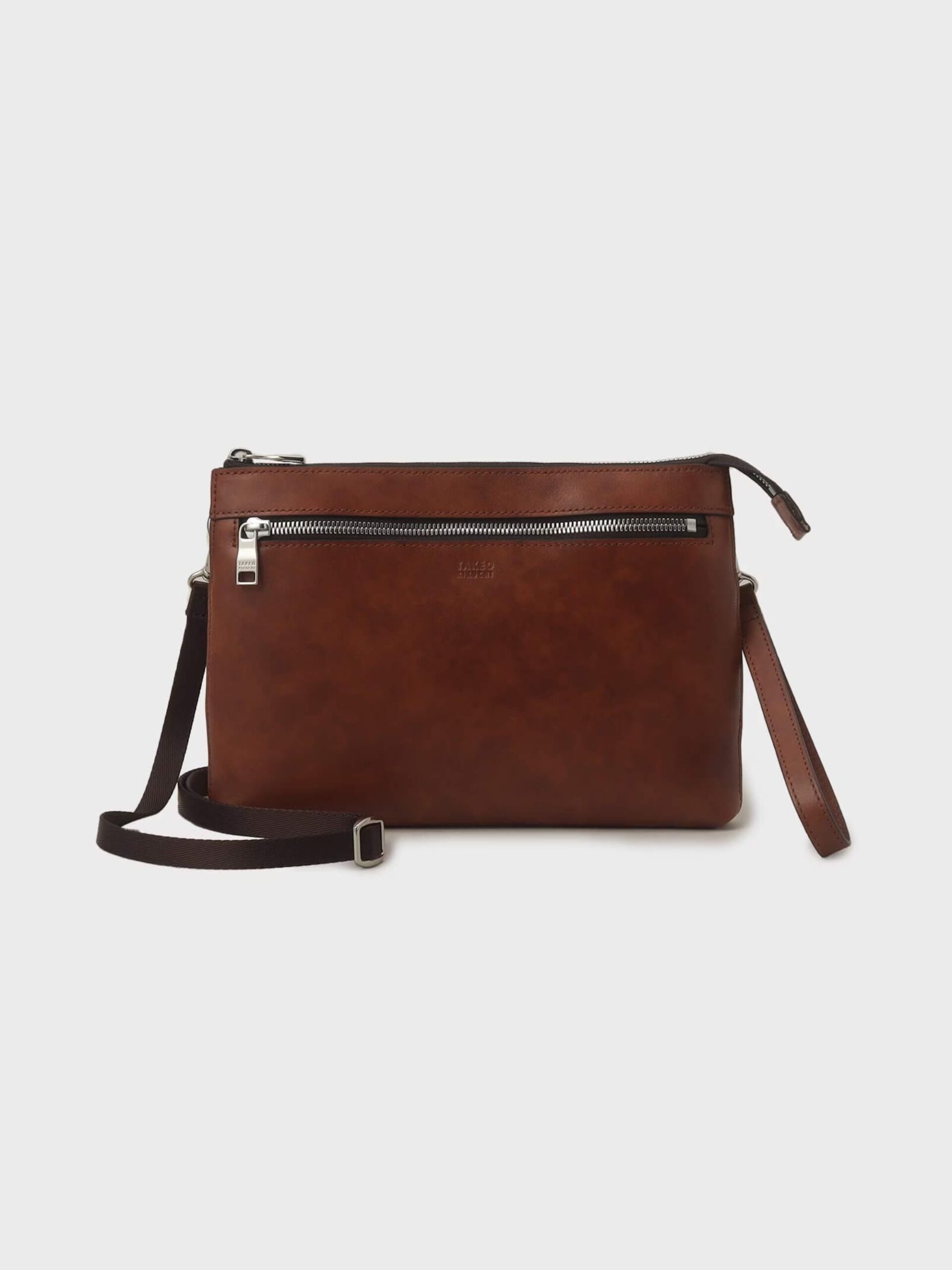 BROWN MARBLE LEATHER 2WAY CLUTCH BAG (07008341)