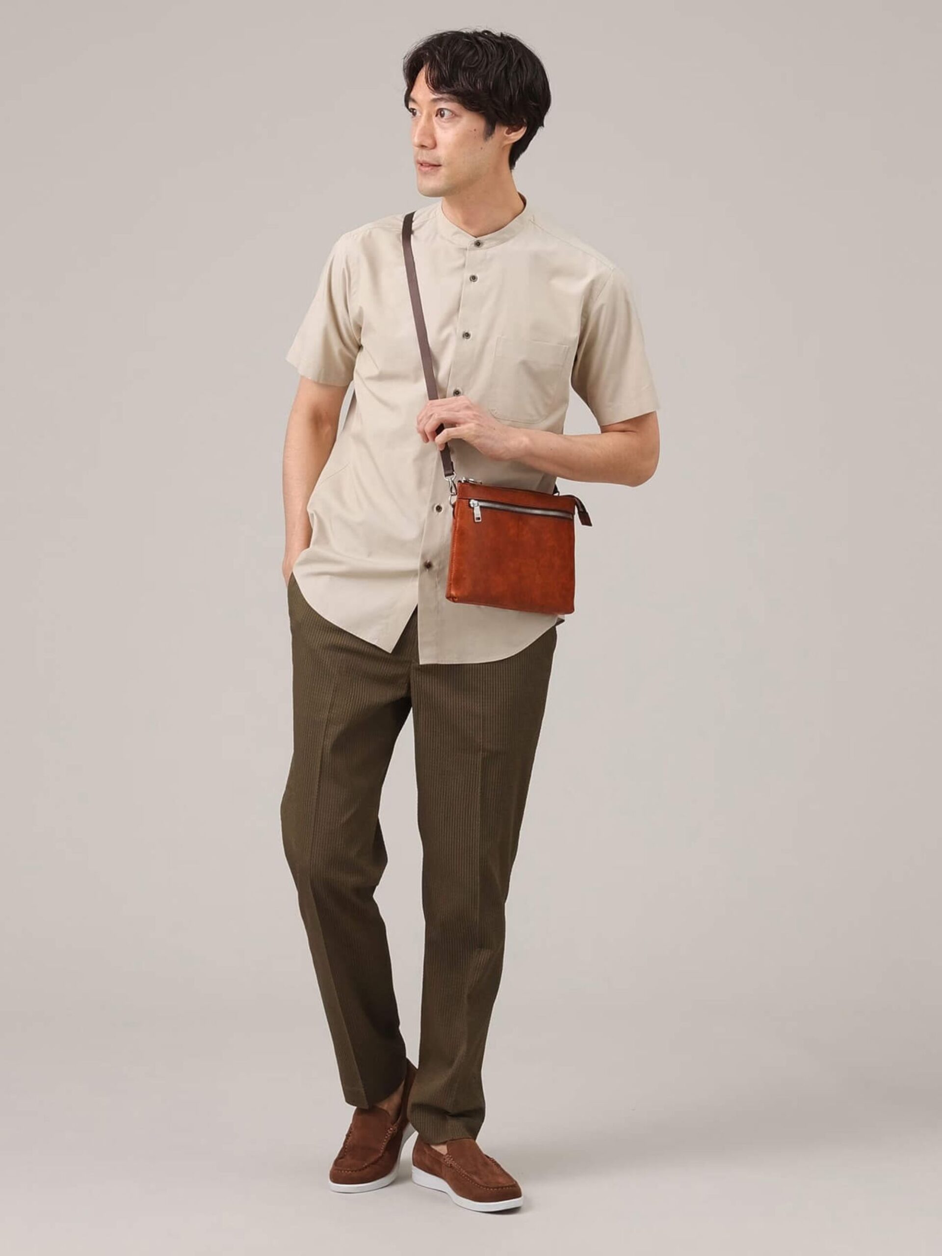 BROWN MARBLE LEATHER 2WAY CLUTCH BAG (07008341) - Image 6