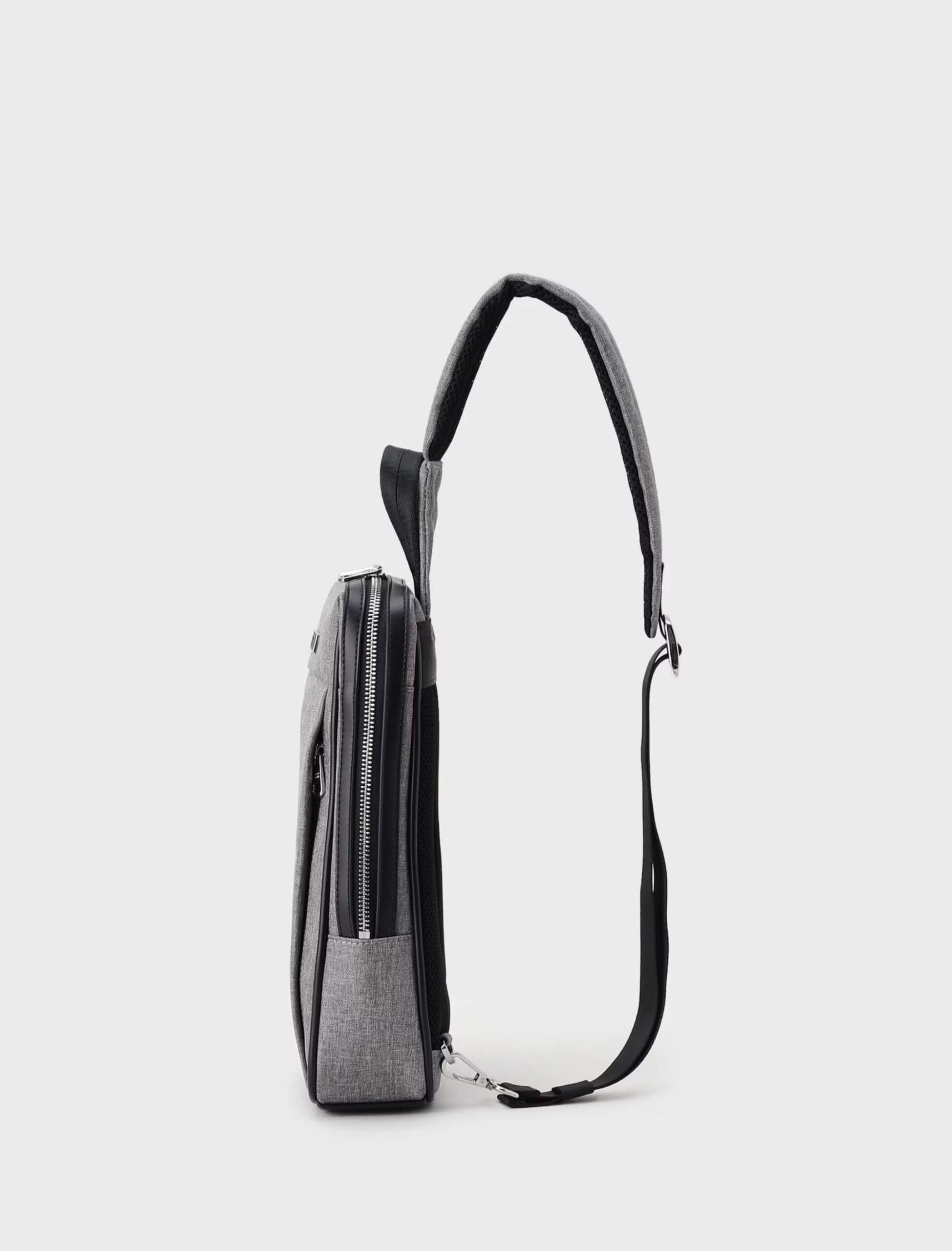 GREY HERRINGBONE ONE-SHOULDER BAG (6)