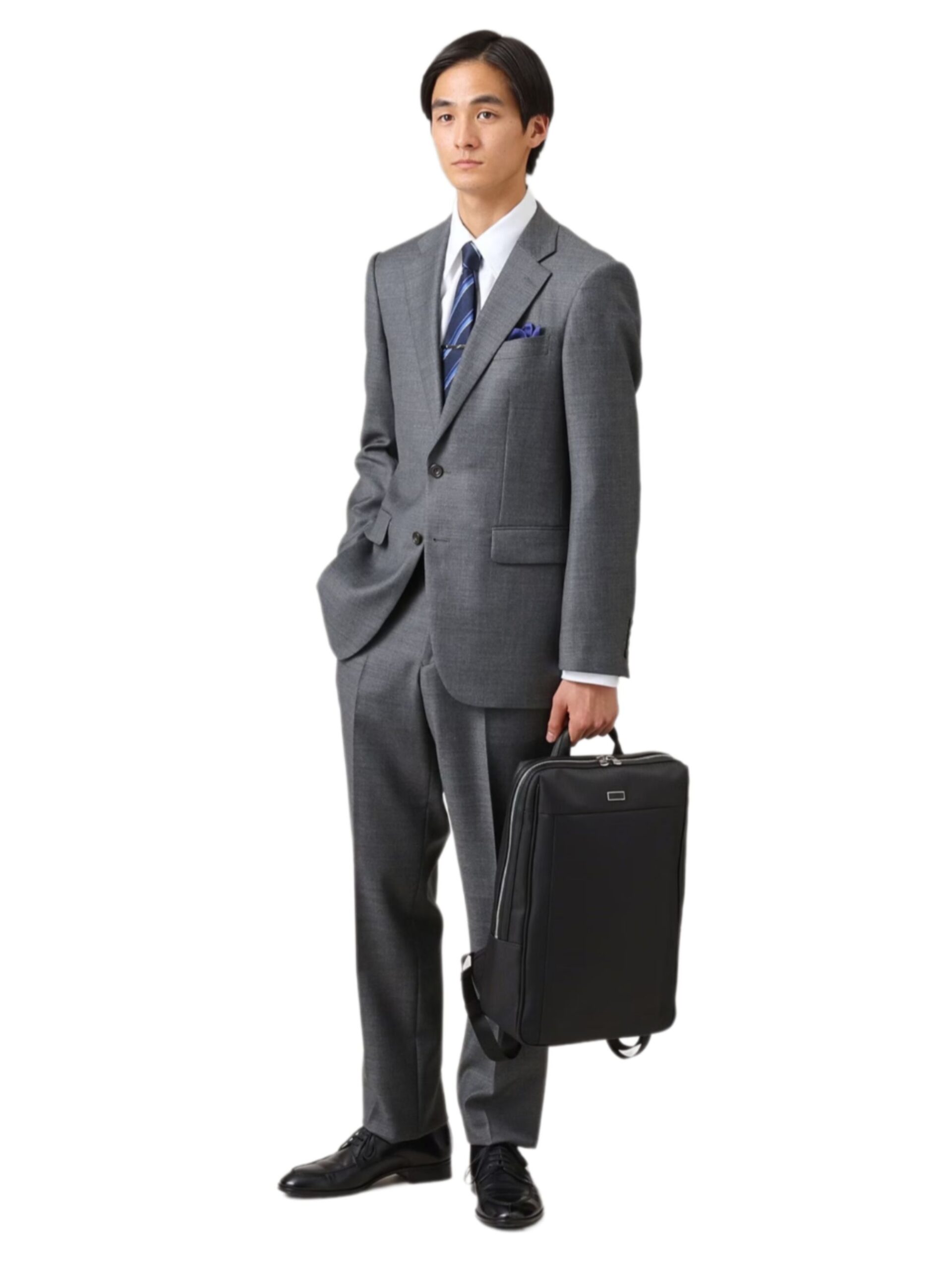 BLACK HERRINGBONE BACKPACK (7008304)