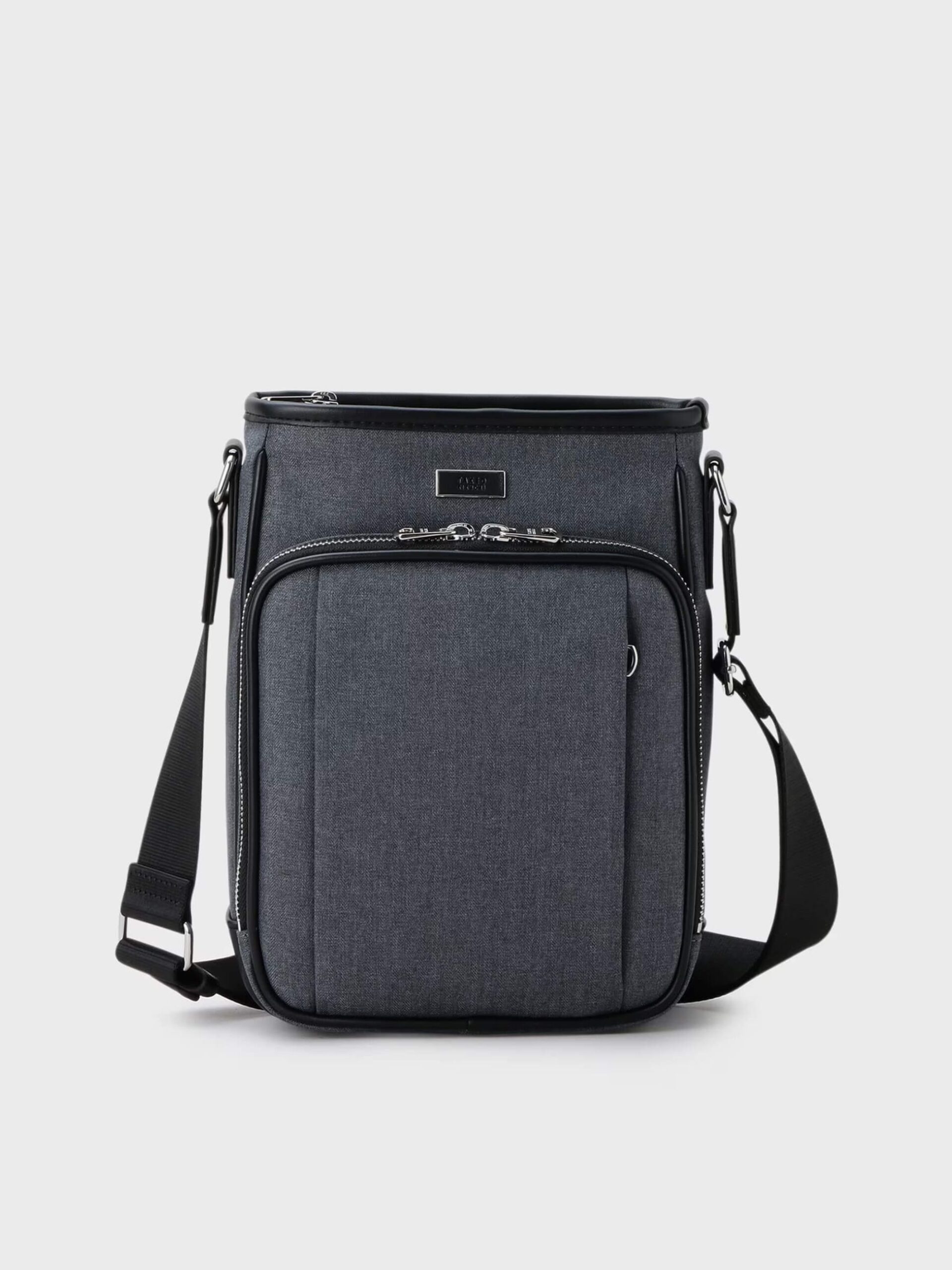 GREY HERRINGBONE CROSSBODY BAG (1)