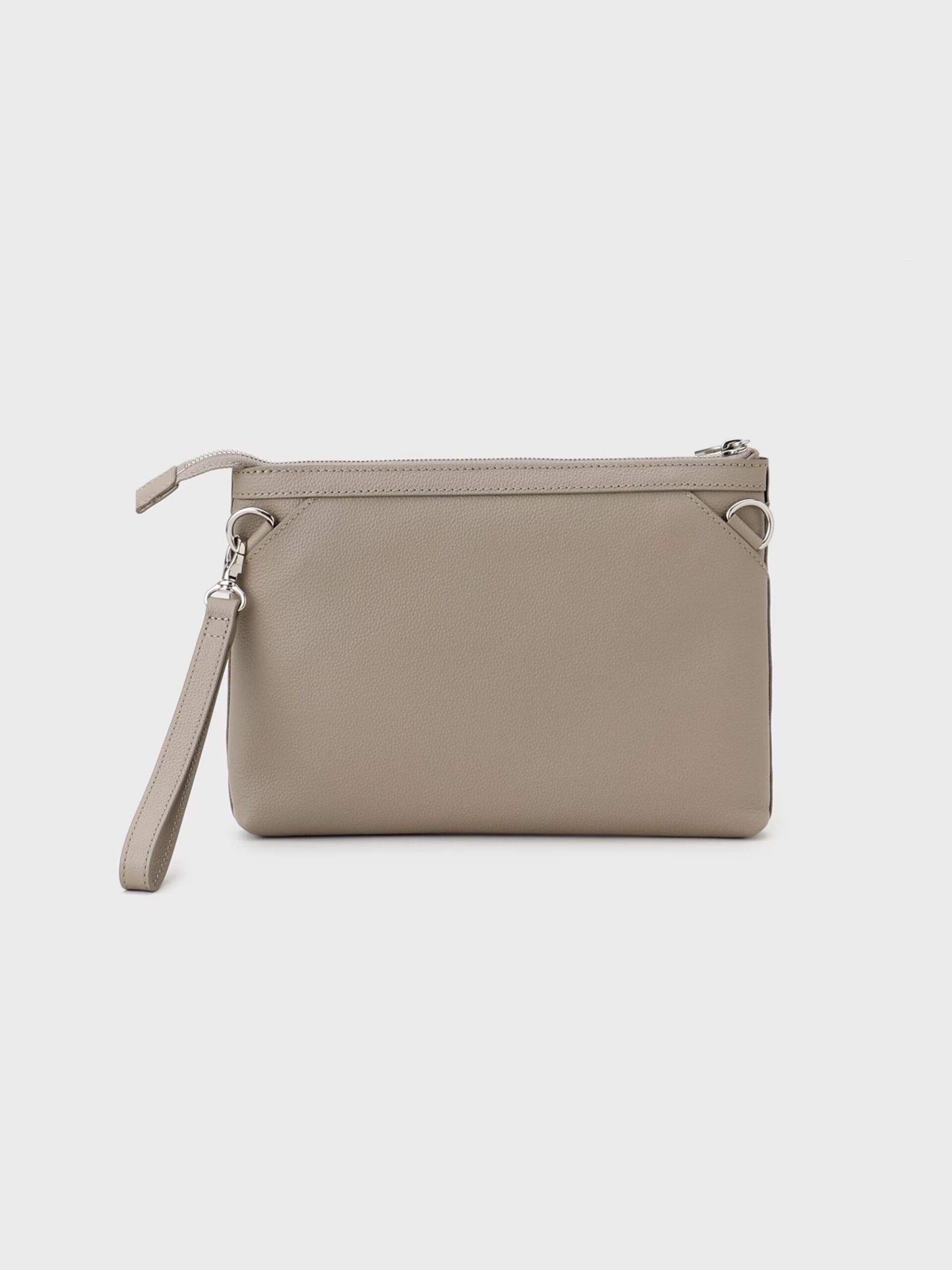 BEIGE LEATHER CLUTCH BAG (7009355)