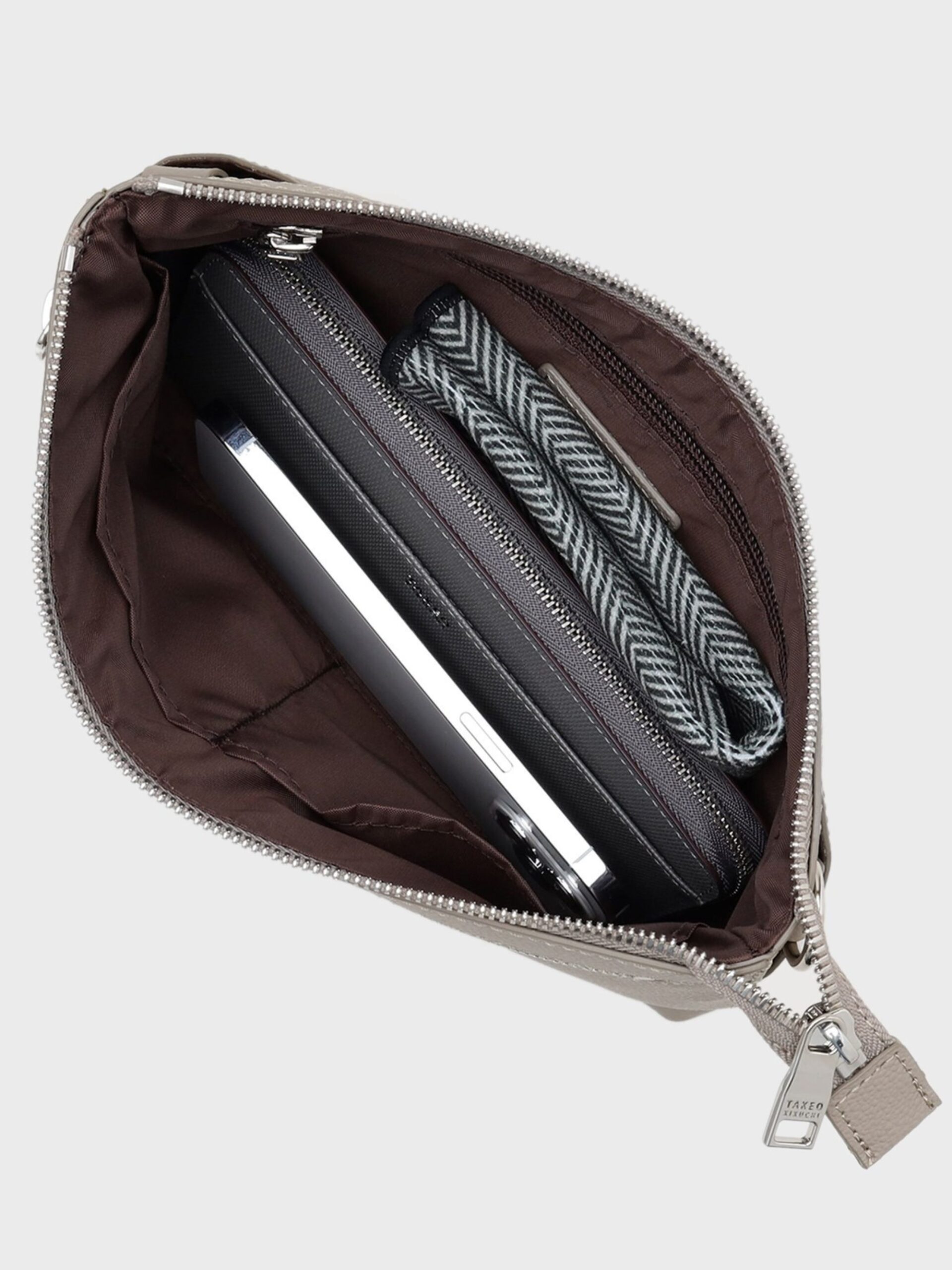 BEIGE LEATHER CLUTCH BAG (7009359)