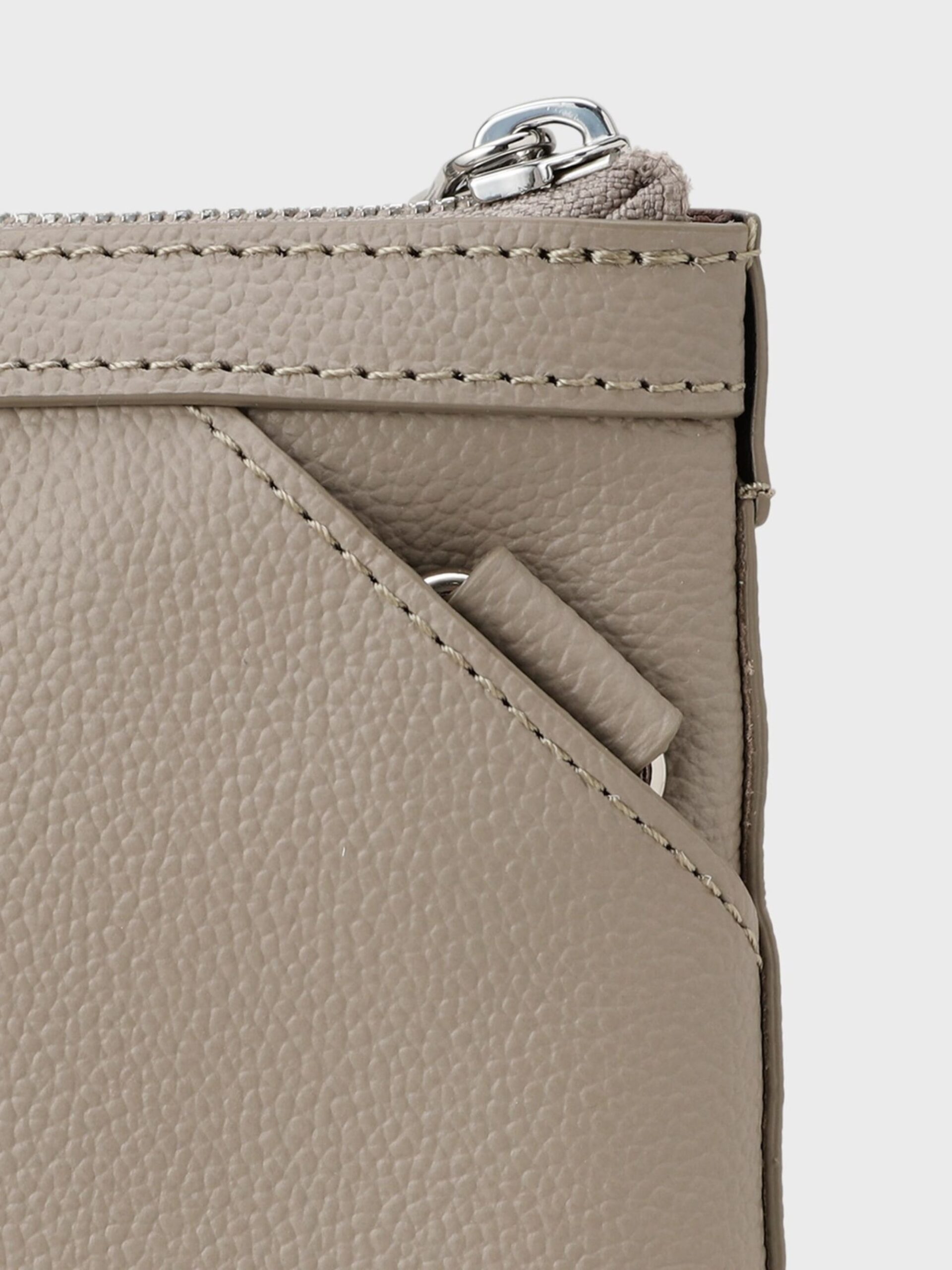 BEIGE LEATHER CLUTCH BAG (7009360)