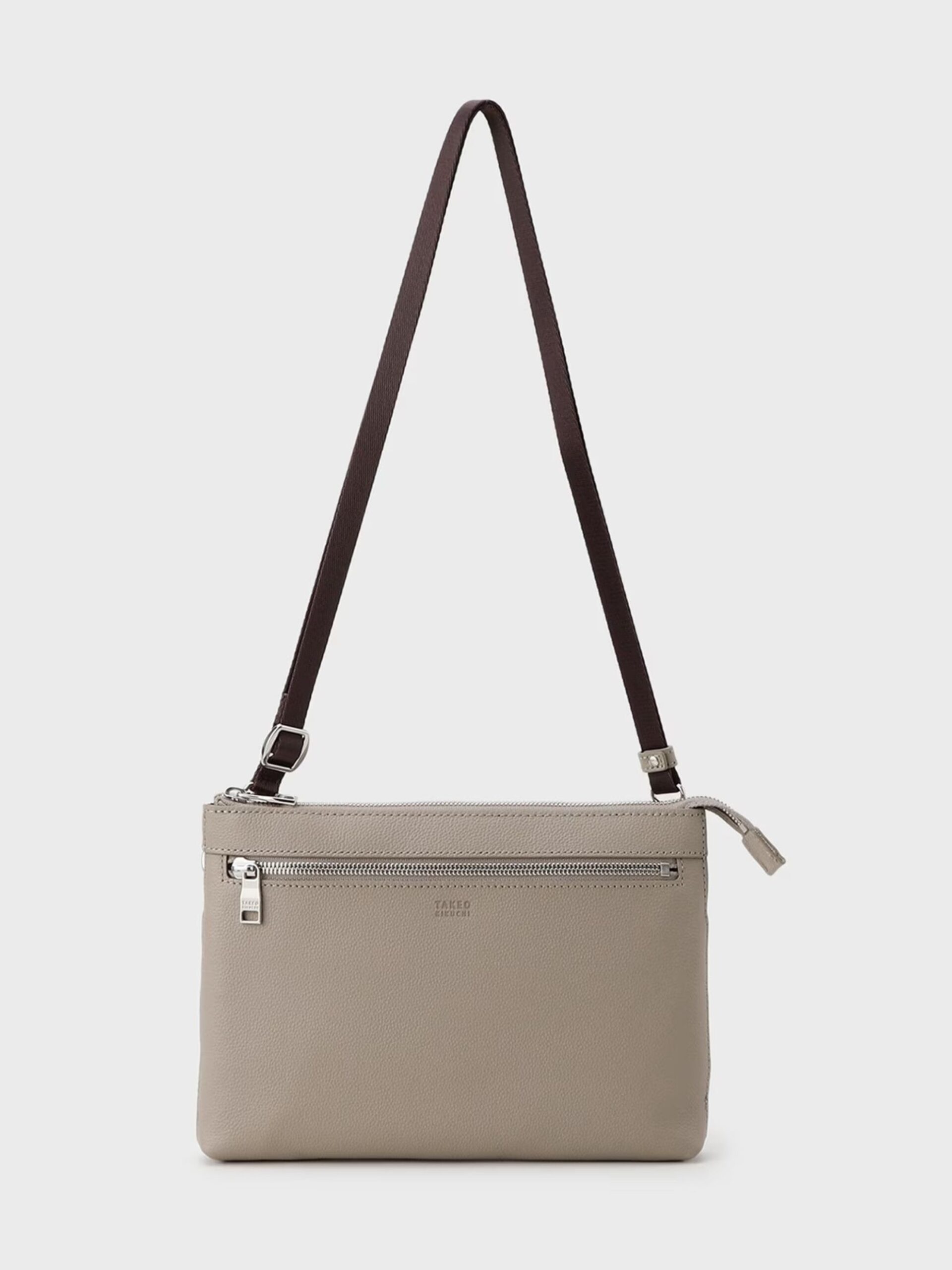 BEIGE LEATHER CLUTCH BAG (7009369)