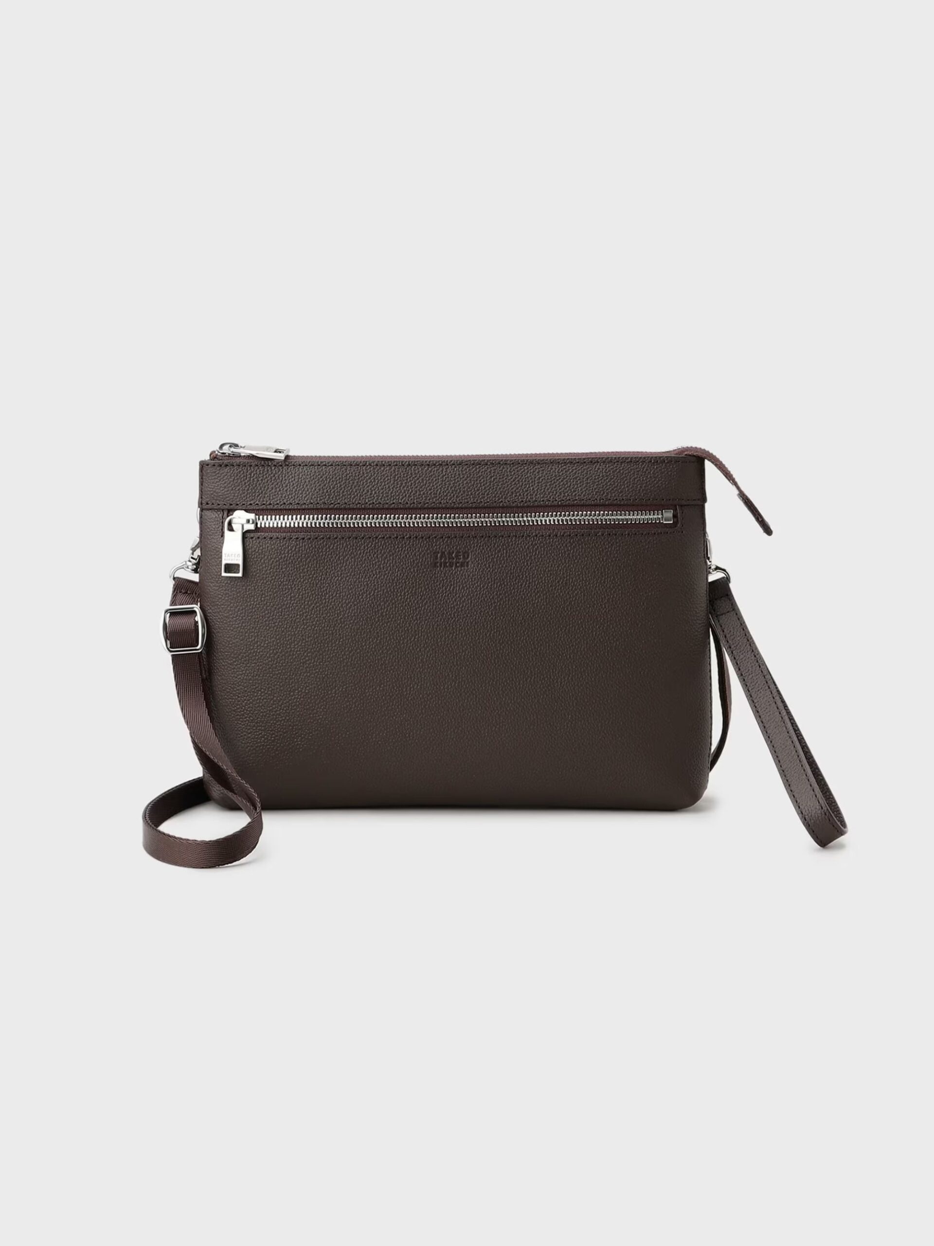 BROWN LEATHER CLUTCH BAG (07009352)