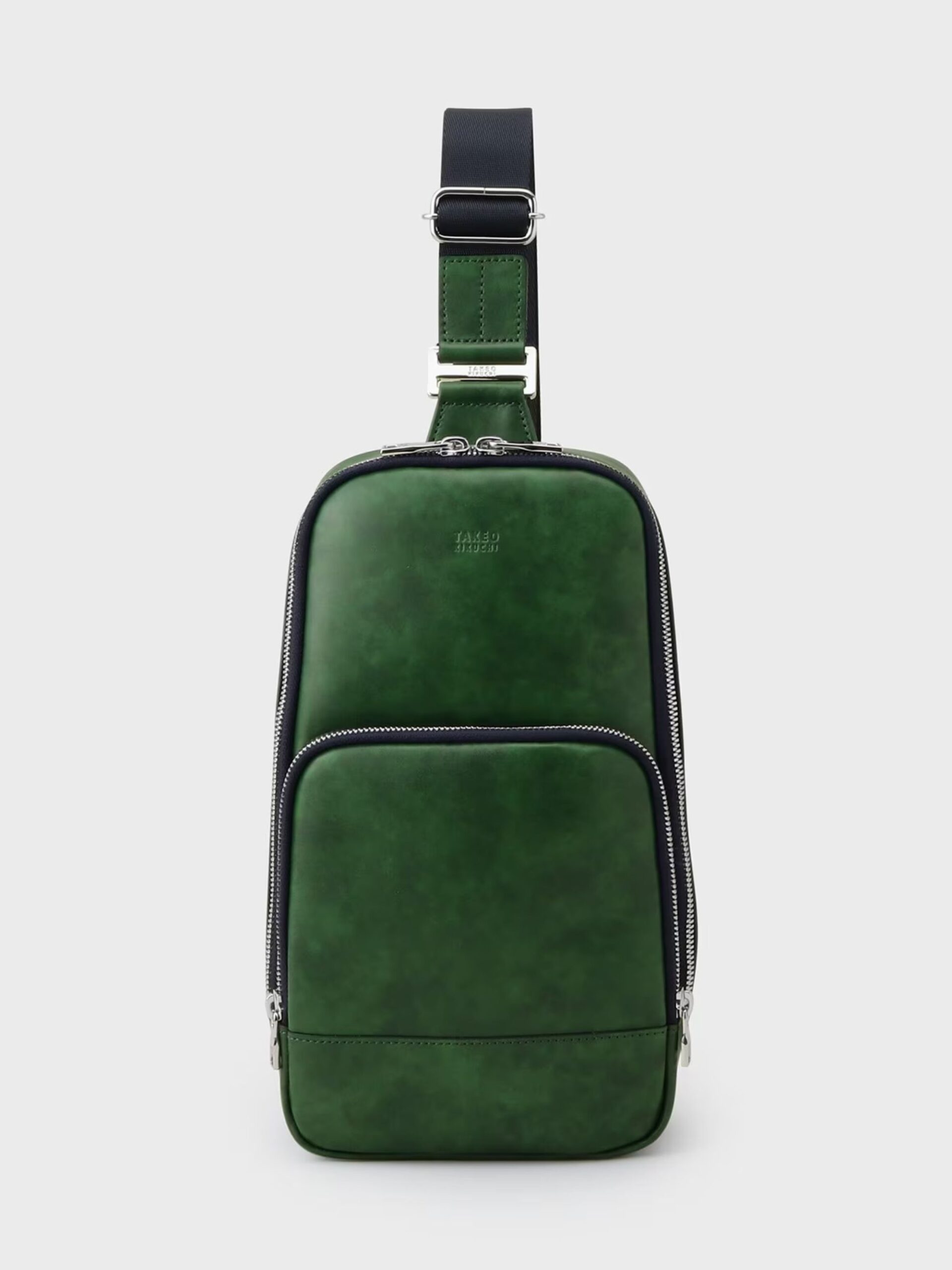 GREEN MARBLE LEATHER ONE-SHOULDER BAG AW (7009363)