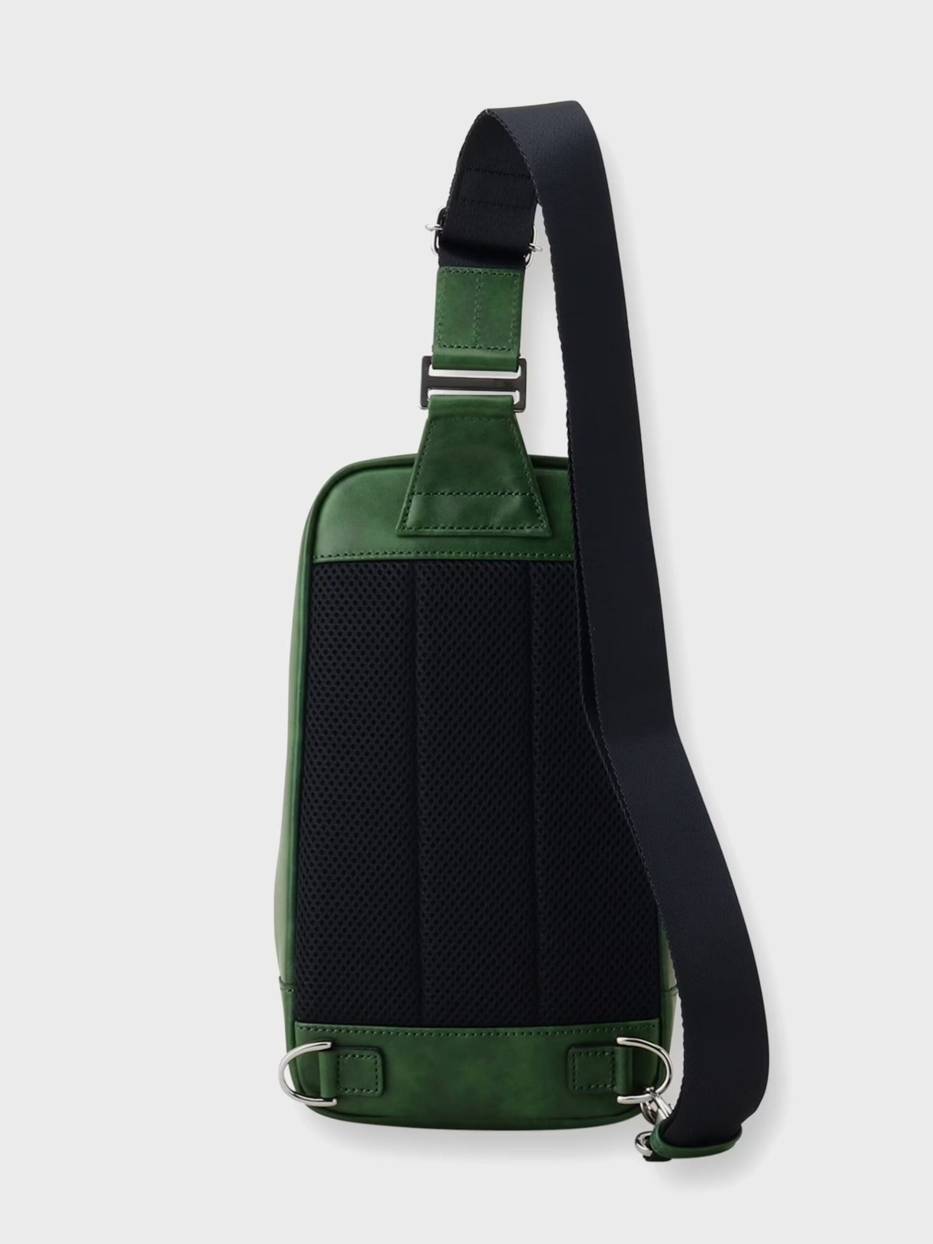 GREEN MARBLE LEATHER ONE-SHOULDER BAG AW (7009366)