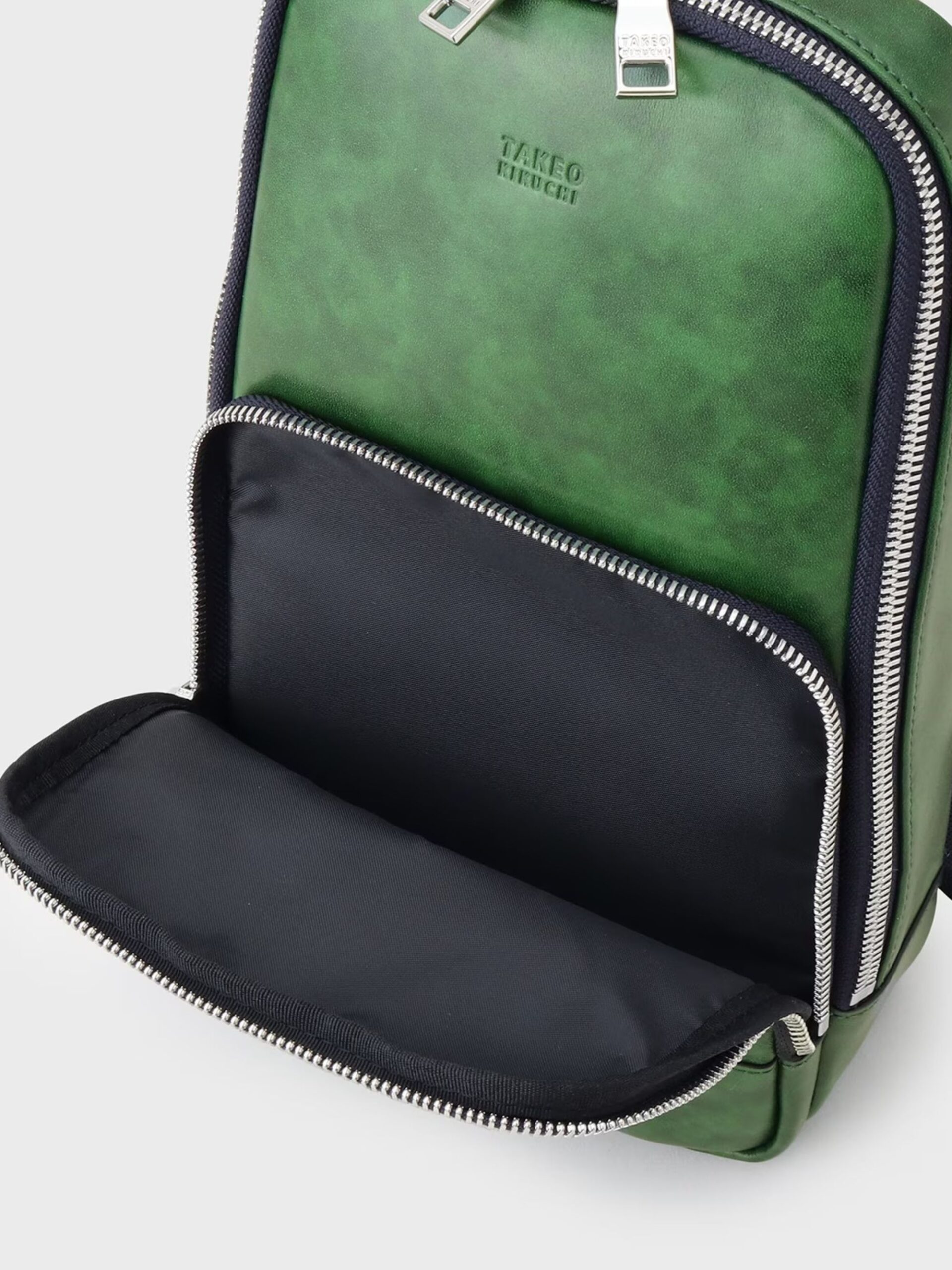 GREEN MARBLE LEATHER ONE-SHOULDER BAG AW (7009369)