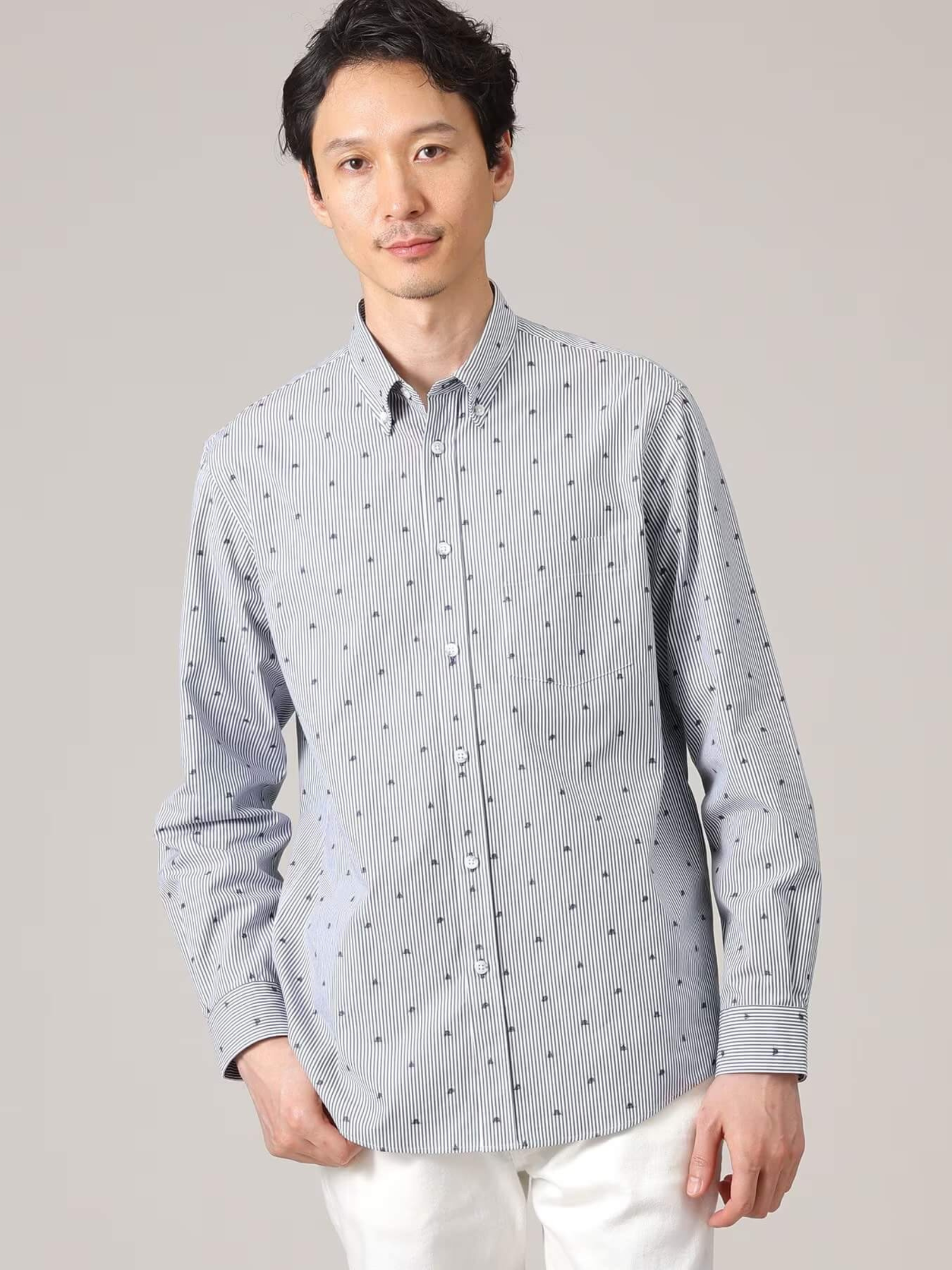 BLUE-HAT-JACQUARD-STRIPE-SHIRT-1