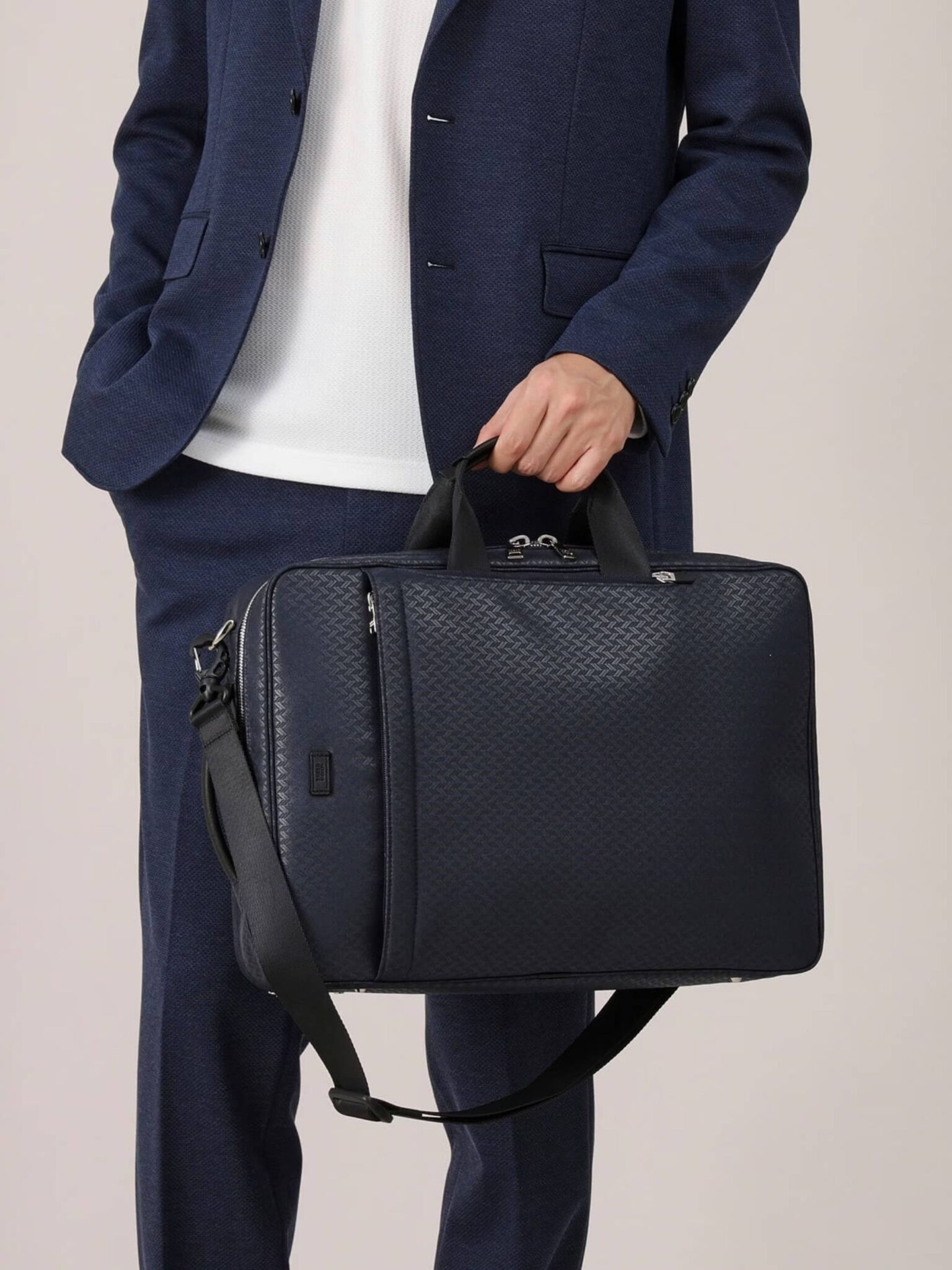 NAVY HEAT EMBOSS YAGASURI 3WAY BACKPACK (07002301) *ECS – TAKEO KIKUCHI ...