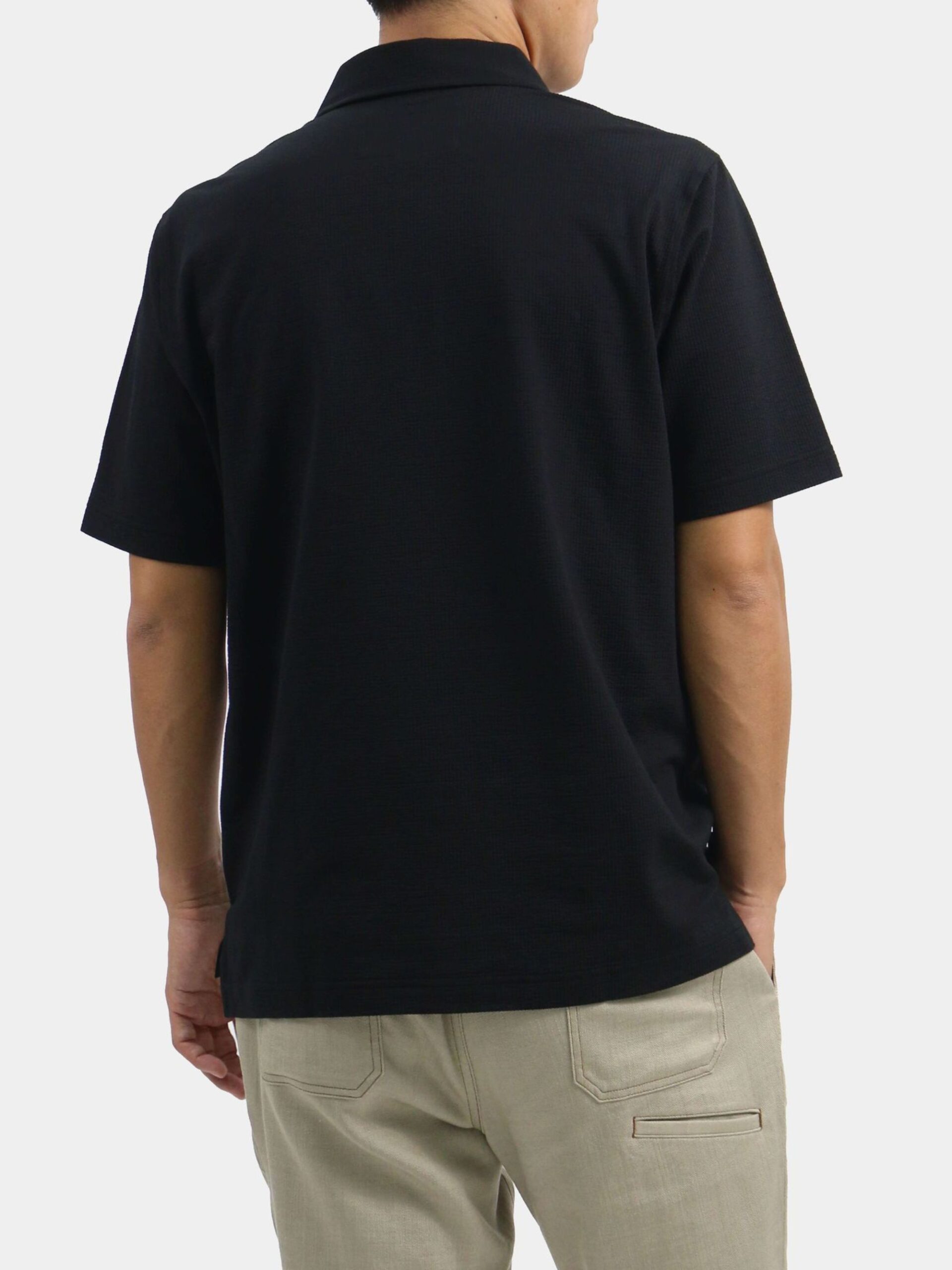 BLACK COOLMAX KNIT SUCKER POLO SHIRT (K8139998) (5)