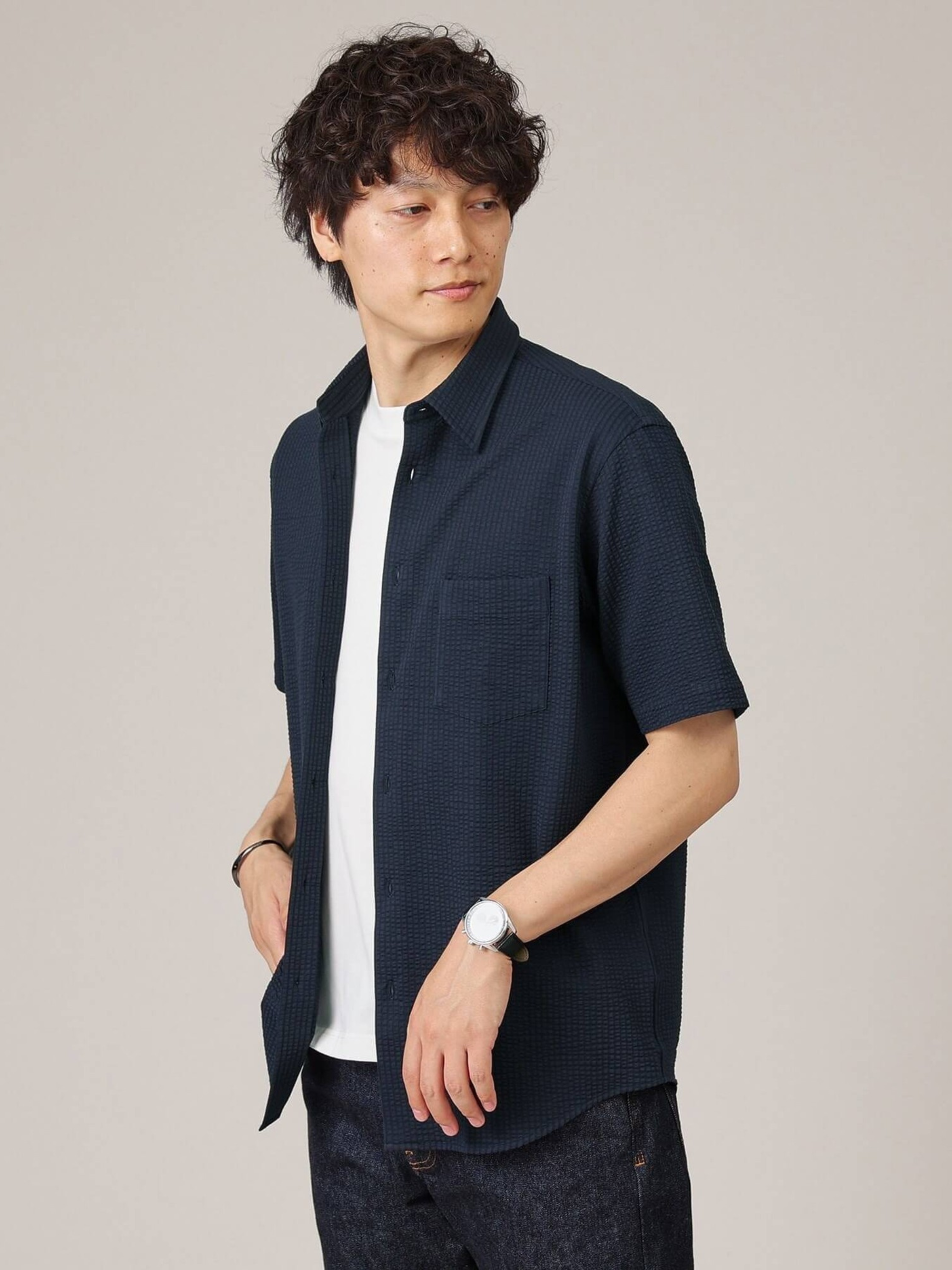 201-NAVY-MIJ-POLYGIENE-SUCKER-SS-SHIRT