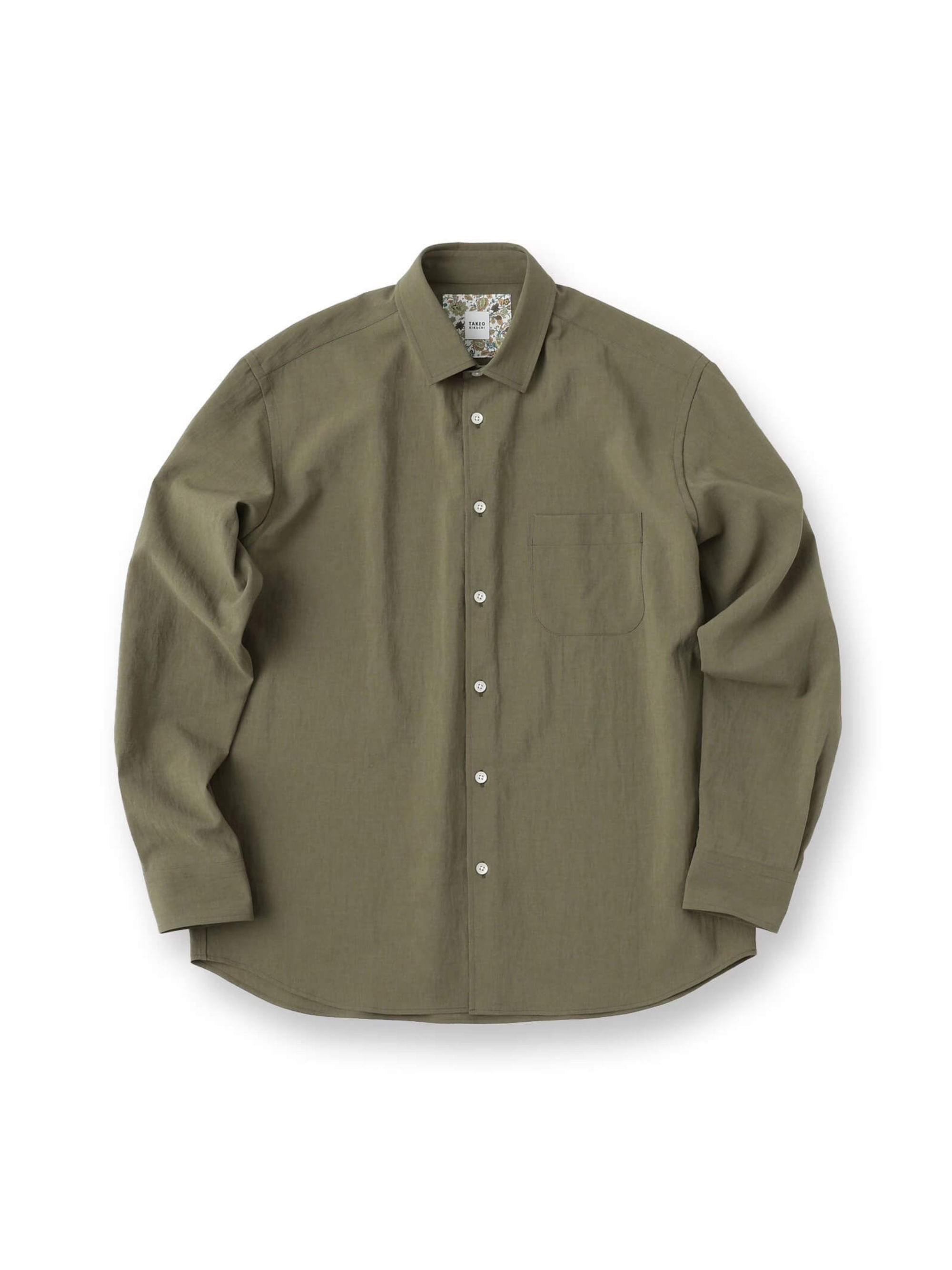 GREEN-MIJ-LINEN-LIKE-MINI-COLLAR-SHIRT-2
