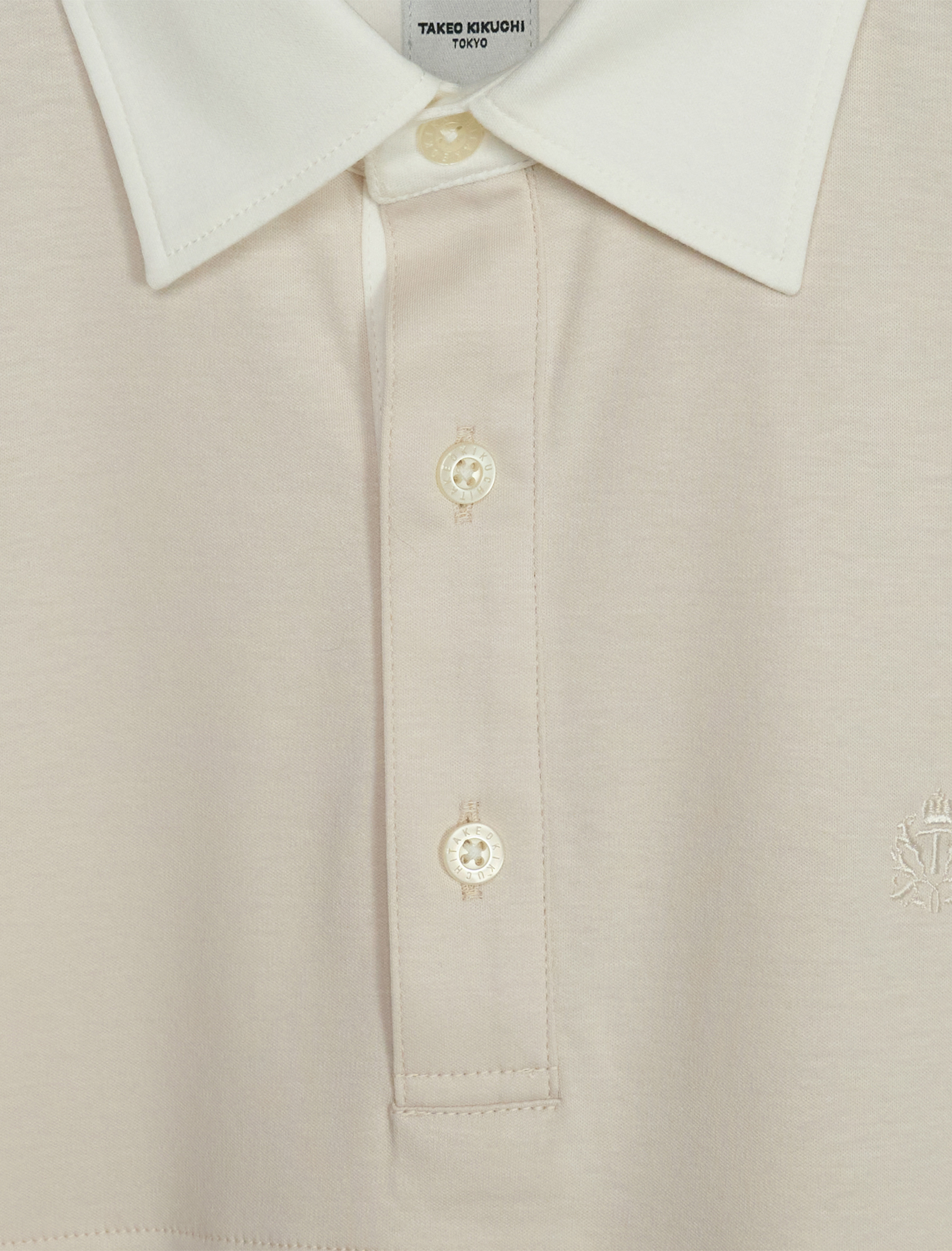 BEIGE SOFT ROYAL-COOL CUT&SEW POLO SHIRT (3)
