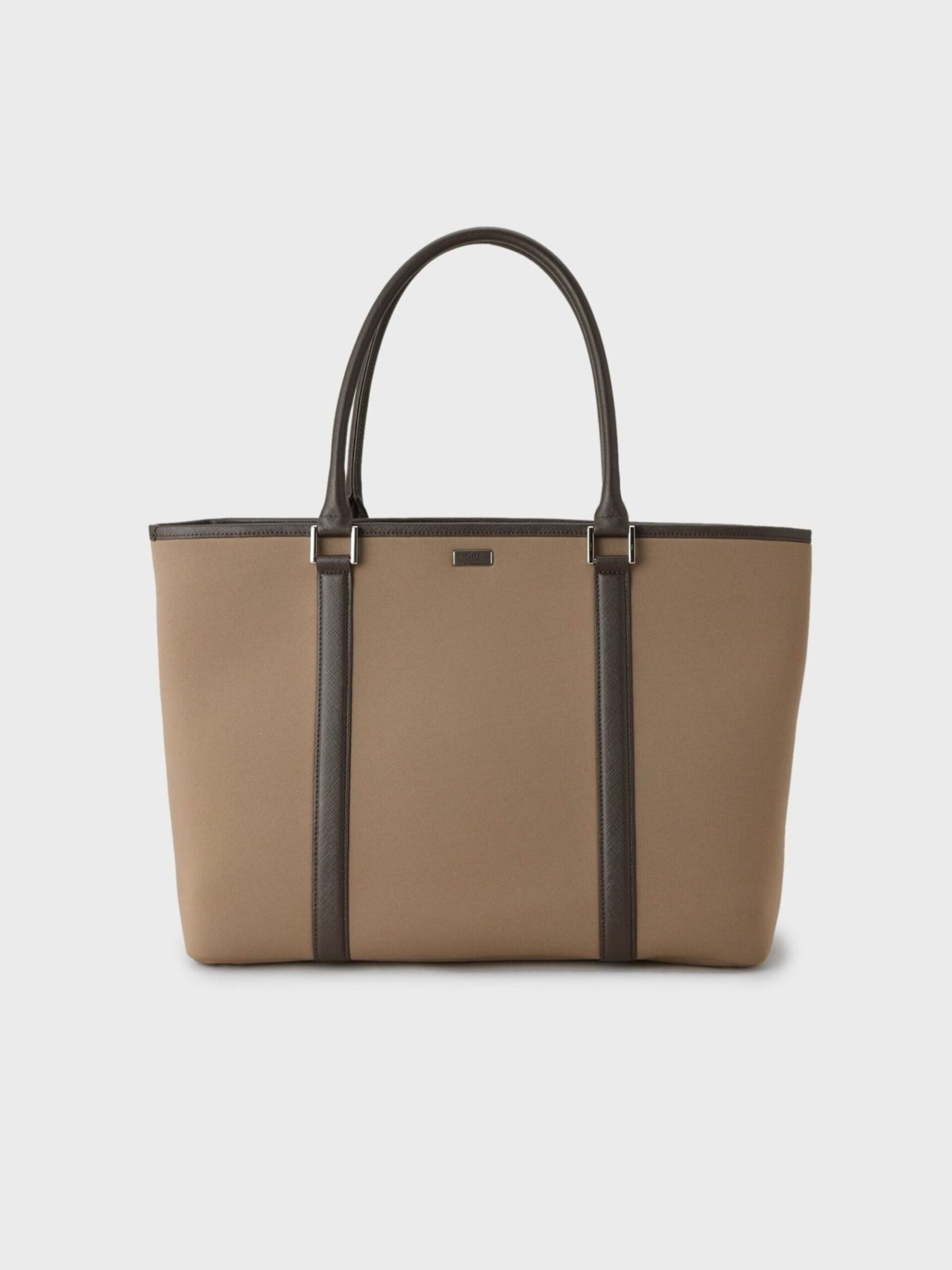 BEIGE SPONGY POLYESTER TOTE BAG (07002354)