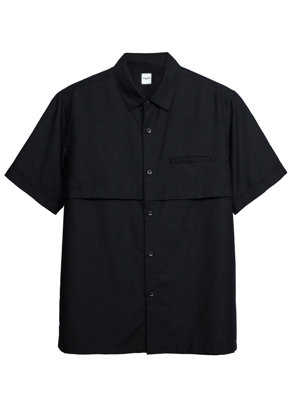 BLACK ECO POLYESTER LINEN SUMMER SHIRT (1)