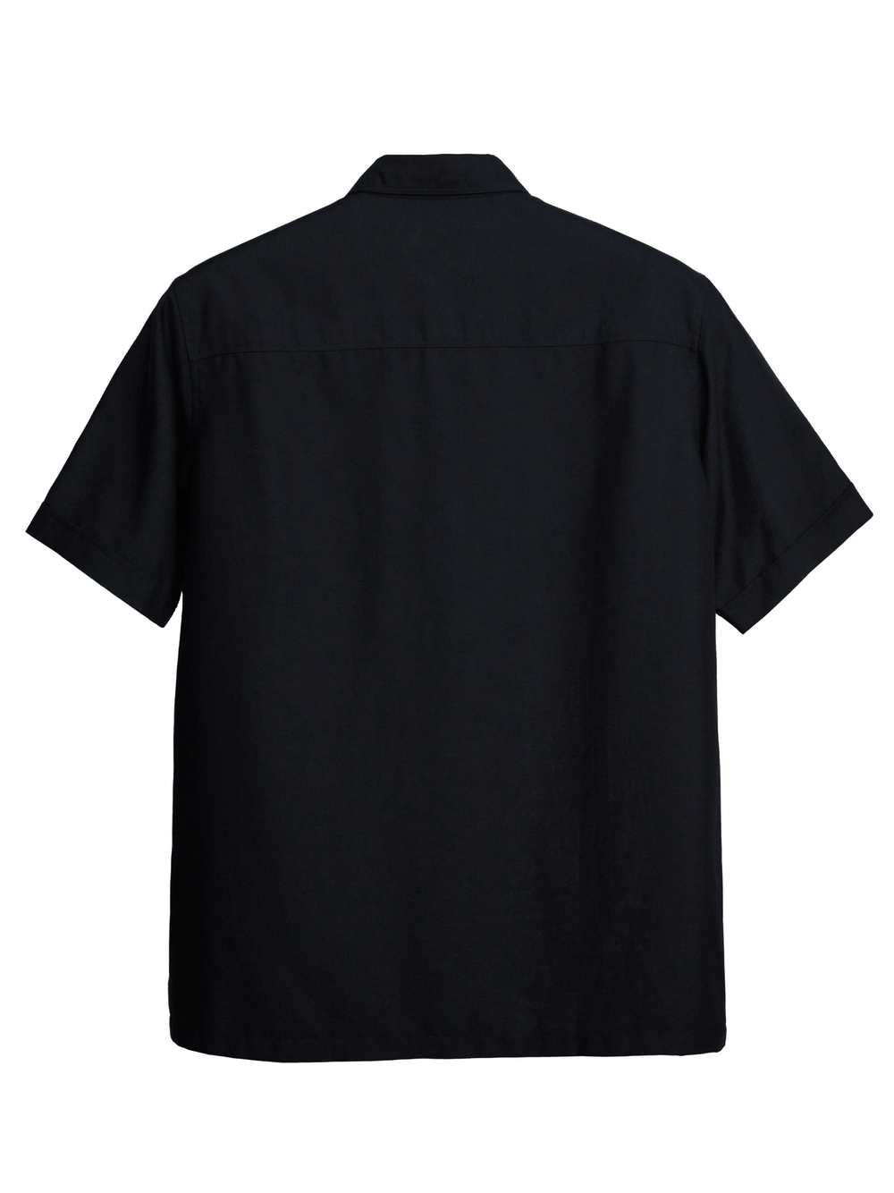 BLACK ECO POLYESTER LINEN SUMMER SHIRT (5)