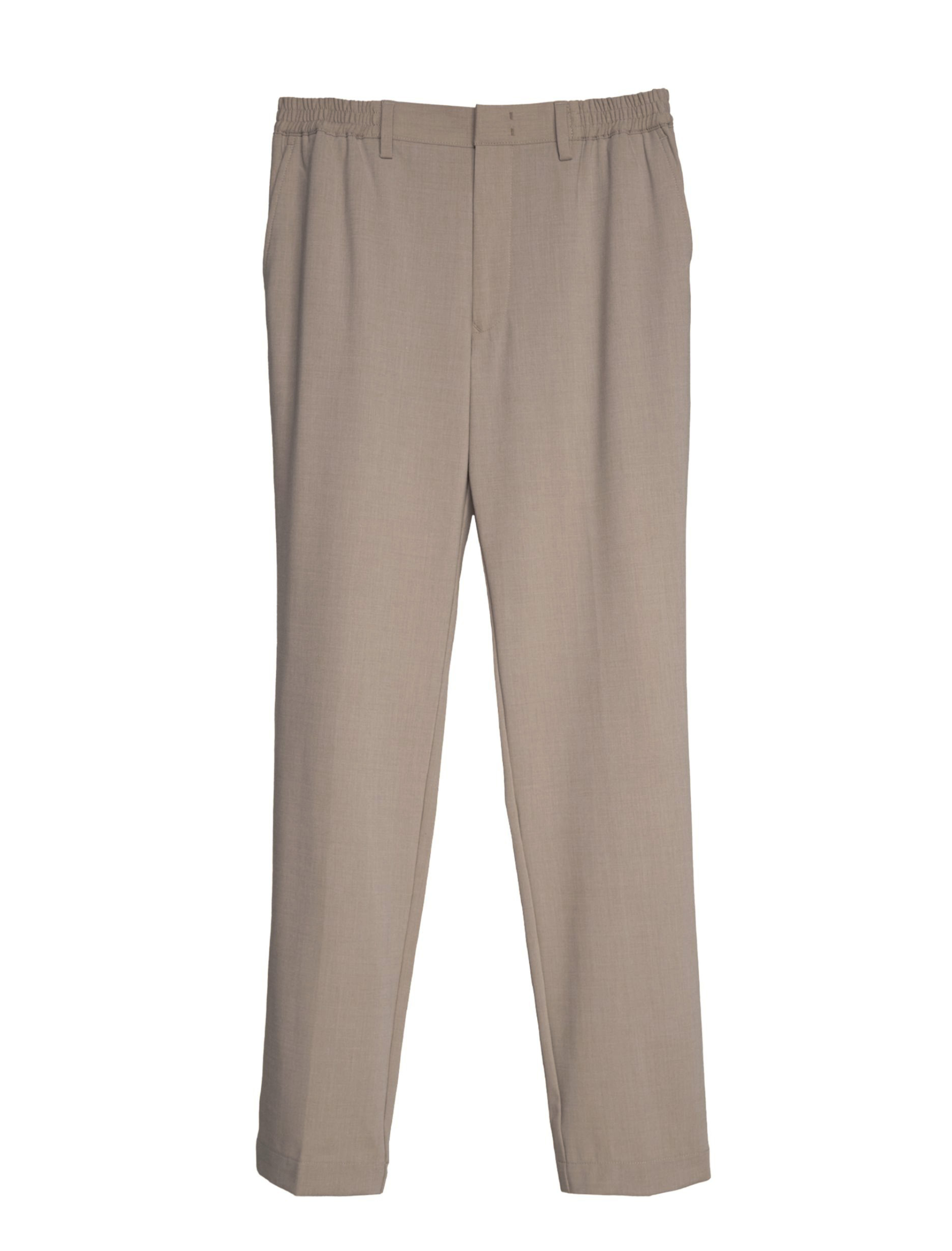 BEIGE WRINKLES FREE POLYESTER EASY PANTS (1)