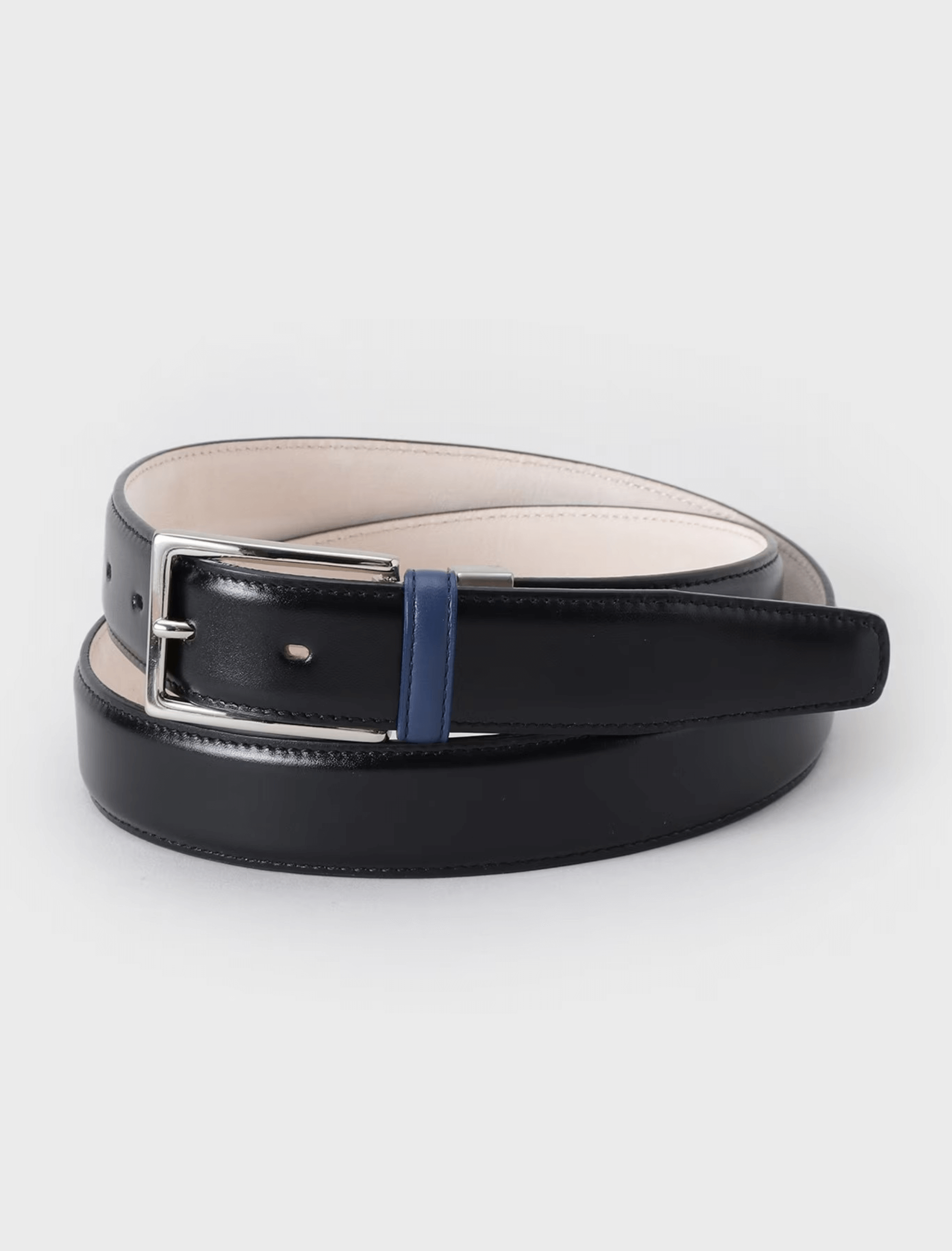 BLACK MIJ 2TONE LEATHER FORMAL BELT (1)