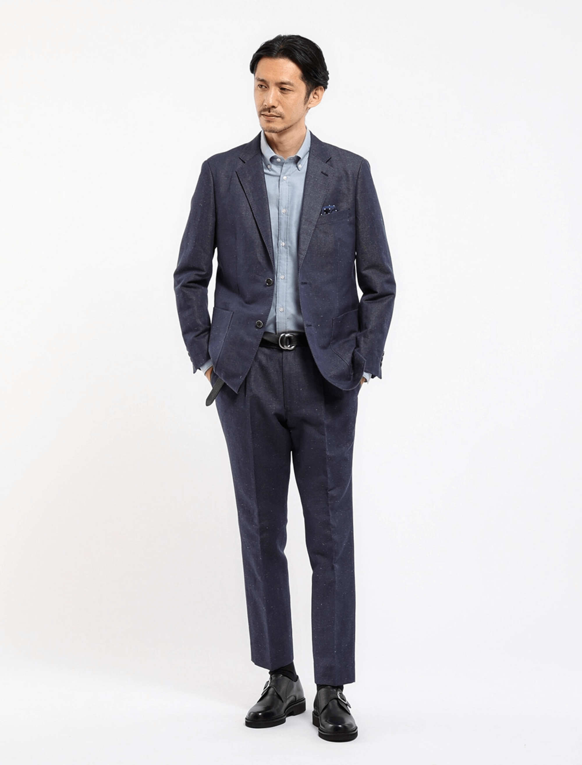 BLACK SINGLE MONK LEATHER SHOES (10)