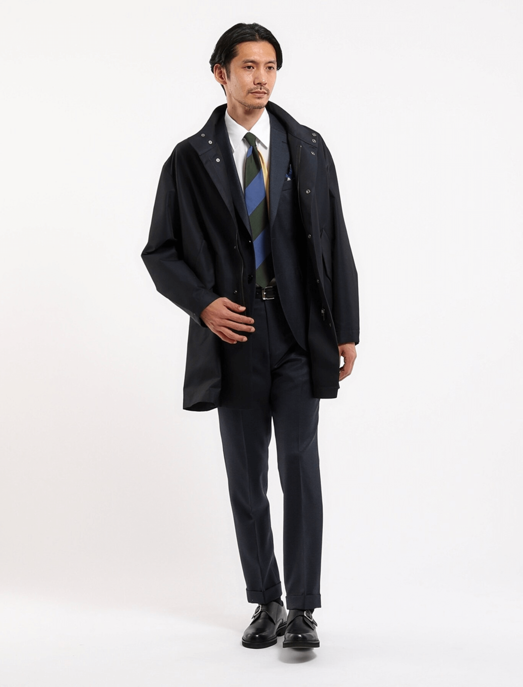 BLACK SINGLE MONK LEATHER SHOES (9)