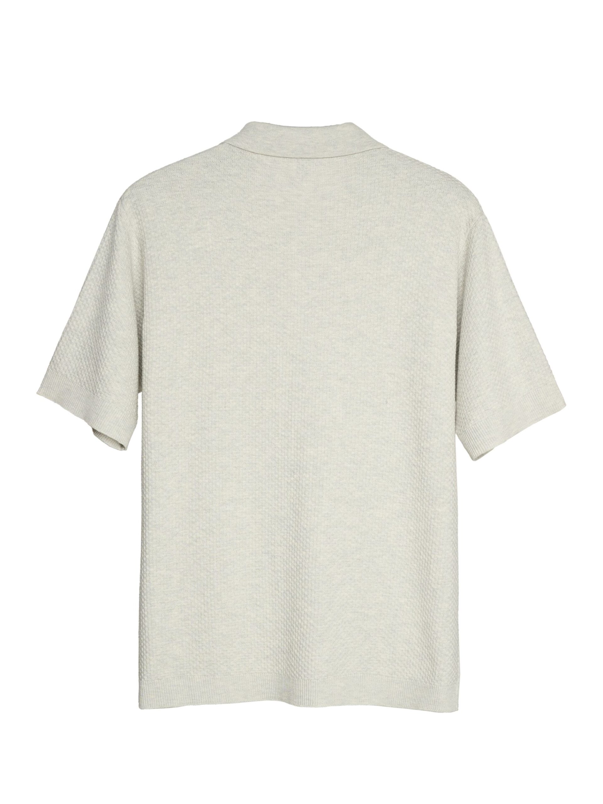 GREY OPEN COLLAR MOSS STITCH COOLMAX SHIRT (K8112501) 6