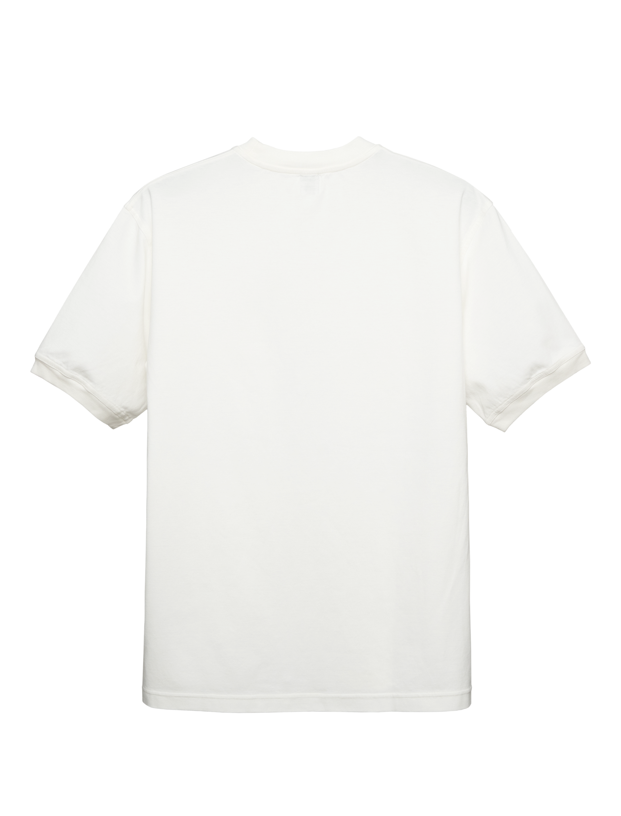 WHITE CUFFED CREW NECK ANTI UV COTTON TSHIRT (2)