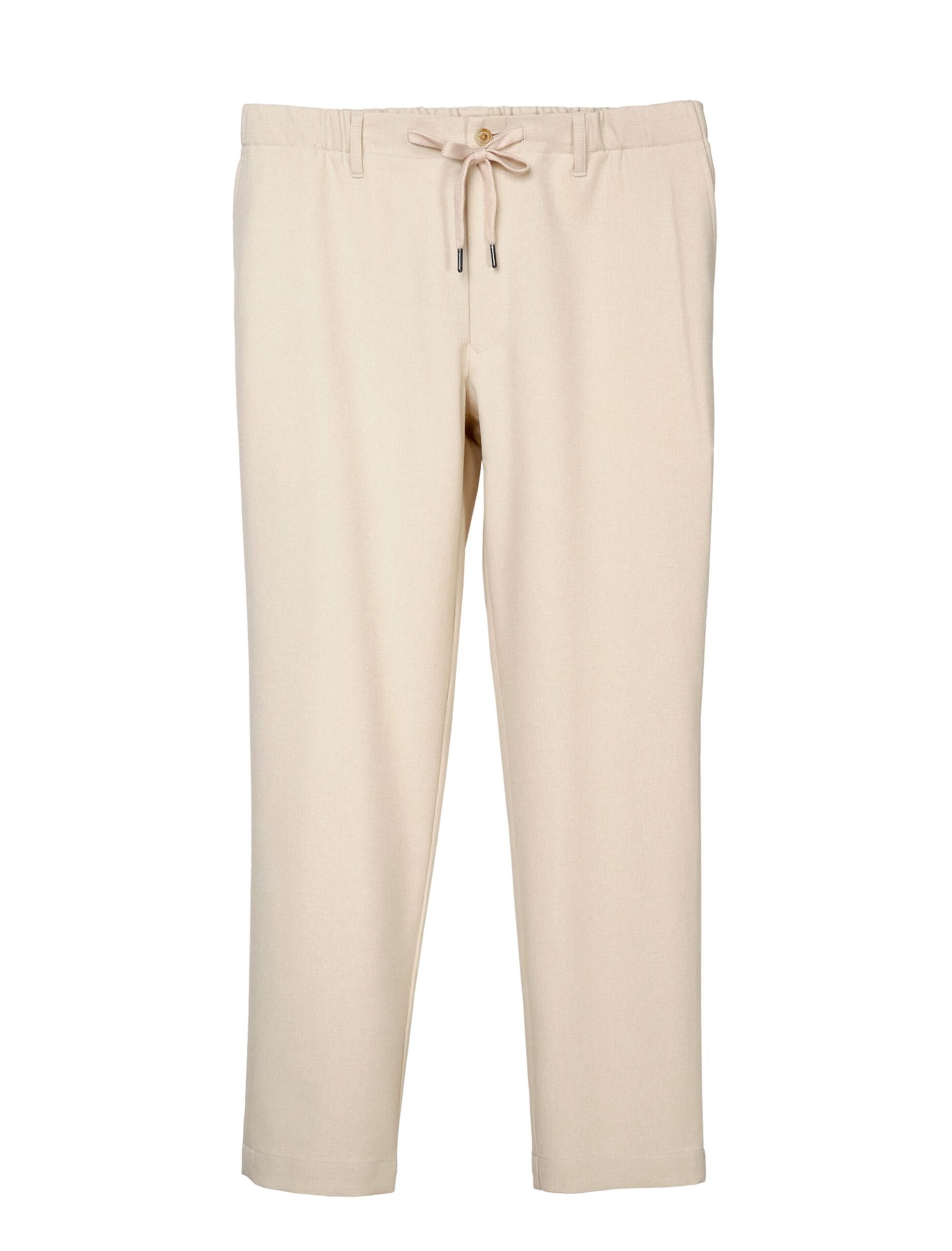 BEIGE DRY TWEED-LIKE EASY PANTS (1)