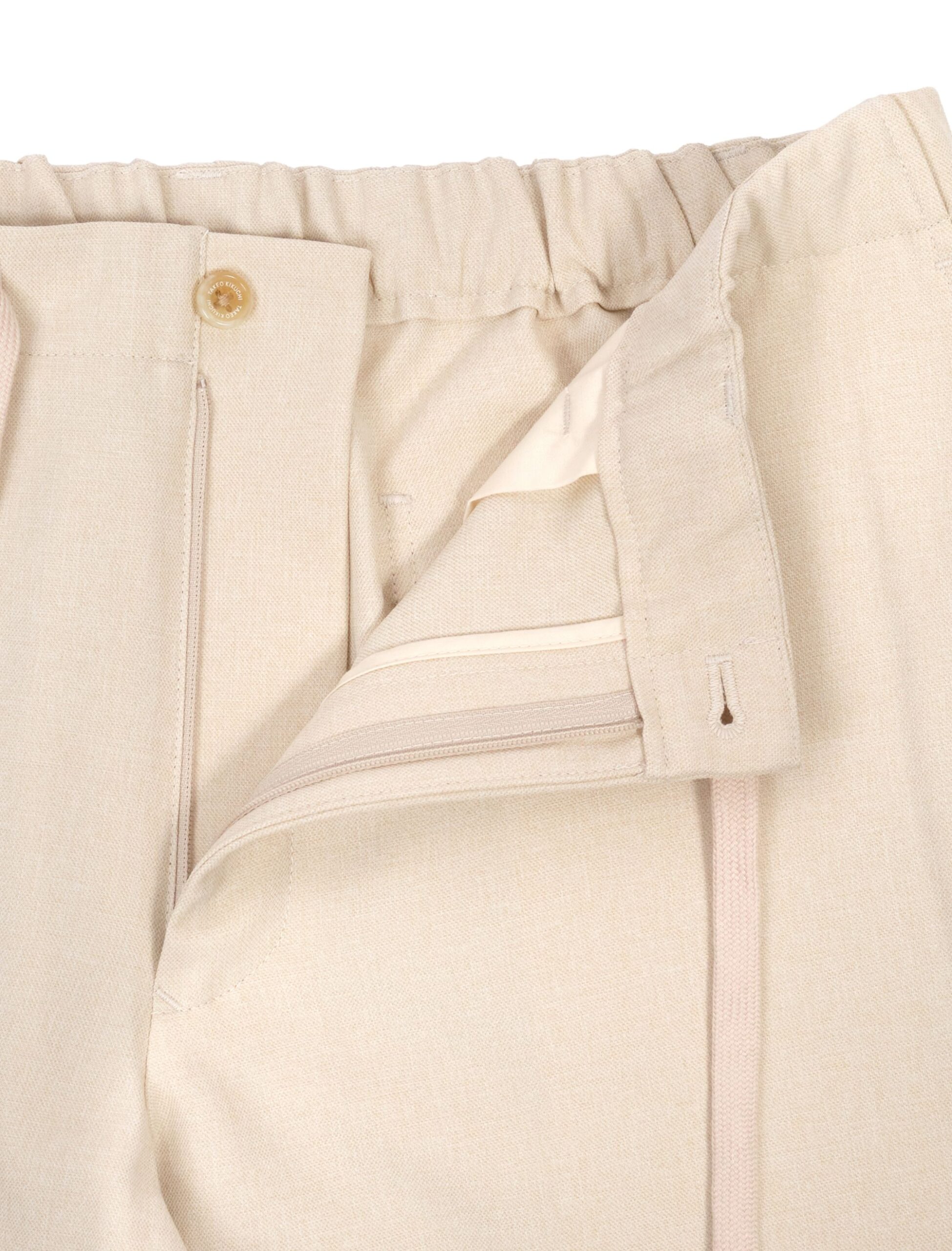 BEIGE DRY TWEED-LIKE EASY PANTS (4)