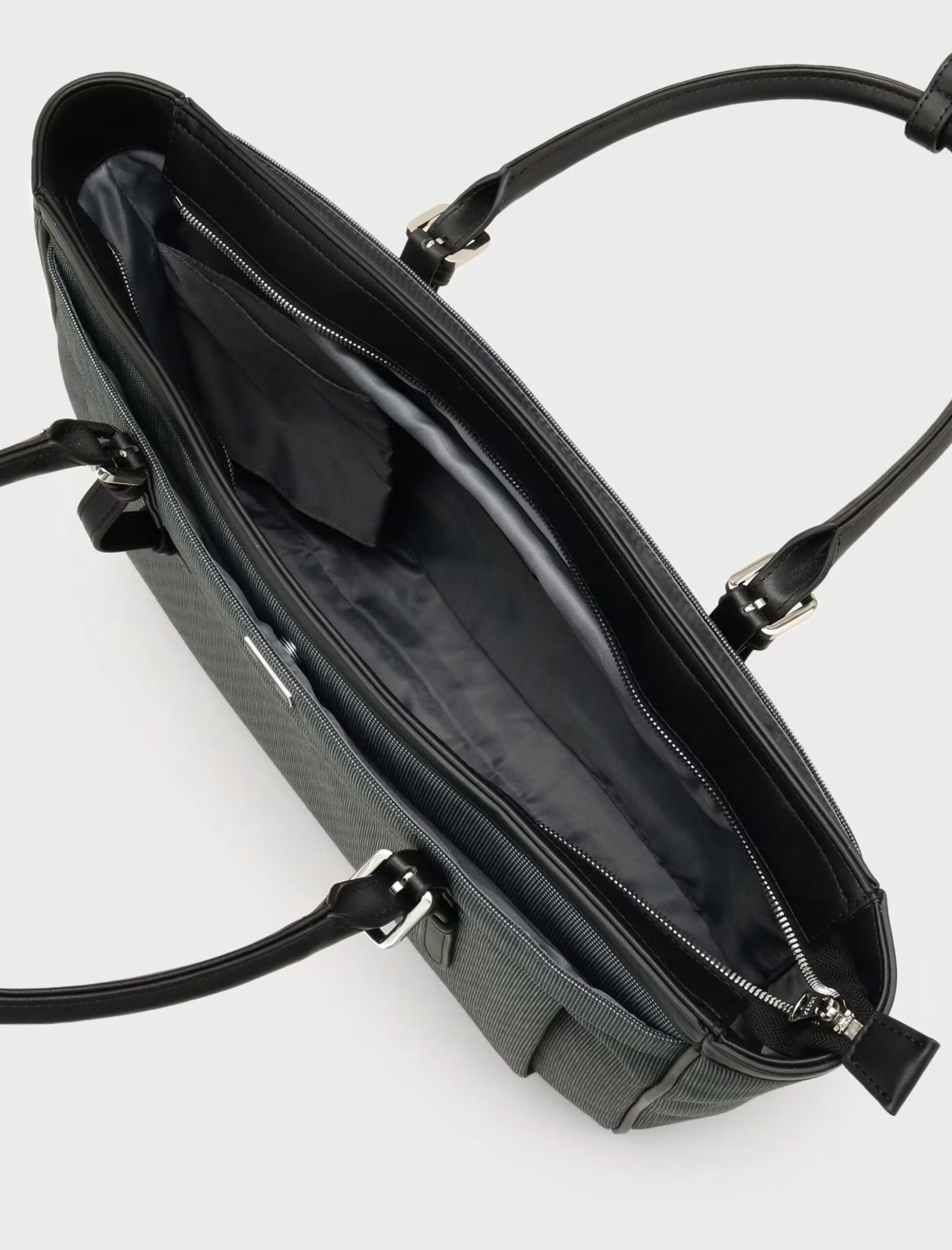 BLACK MELANGE PINHEAD BRIEF TOTE BAG (2)