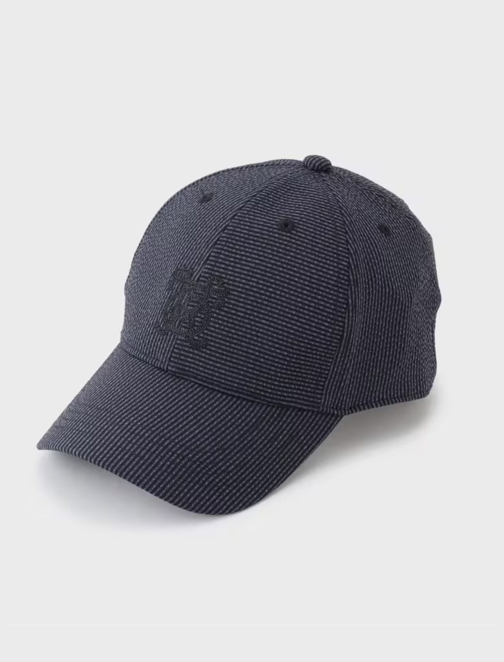 BLACK SEERSUCKER EMBLEM CAP (1)