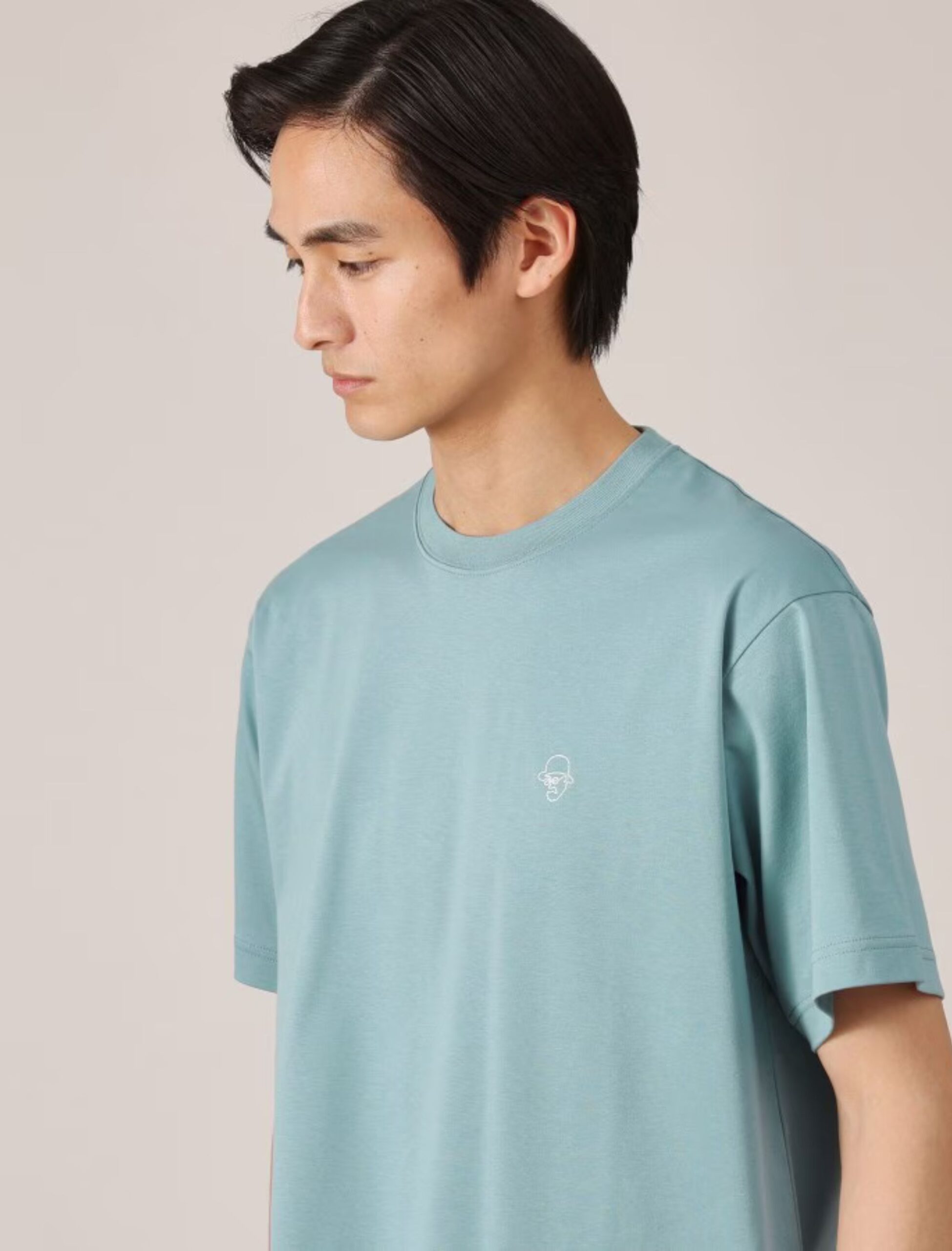 BLUE MIJ POP COLOR EMBRIODERY TSHIRT (2)