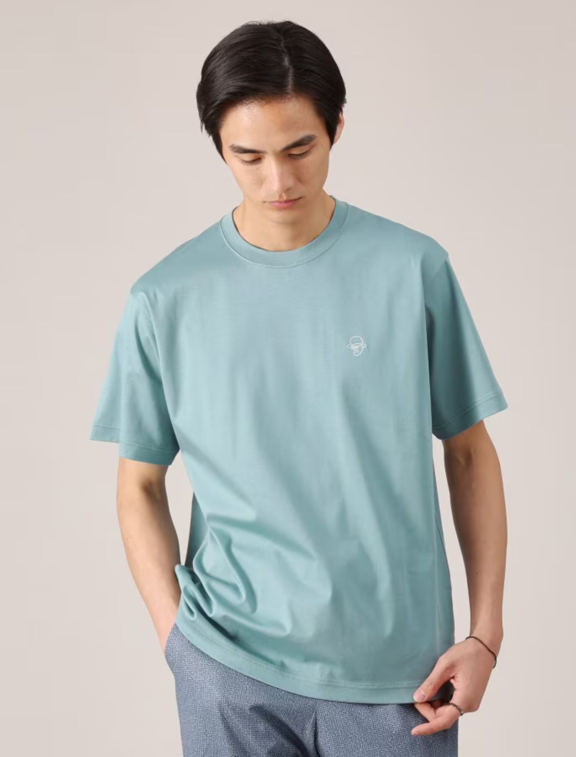 BLUE MIJ POP COLOR EMBRIODERY TSHIRT (3)