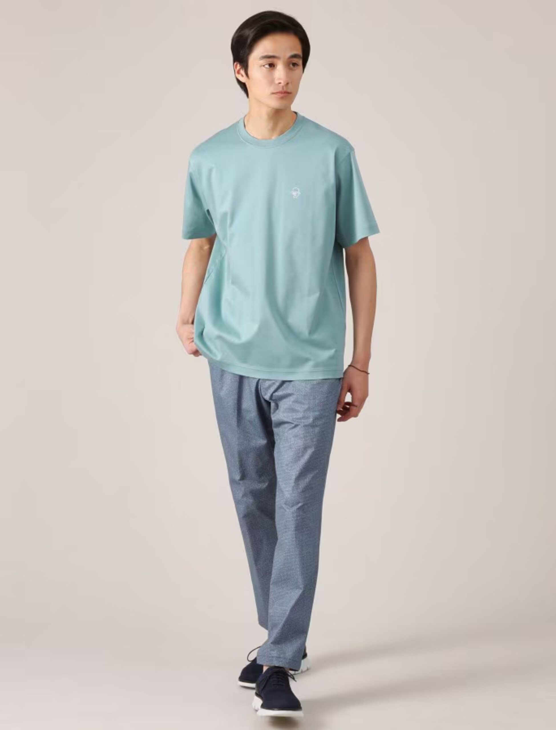 BLUE MIJ POP COLOR EMBRIODERY TSHIRT (4)