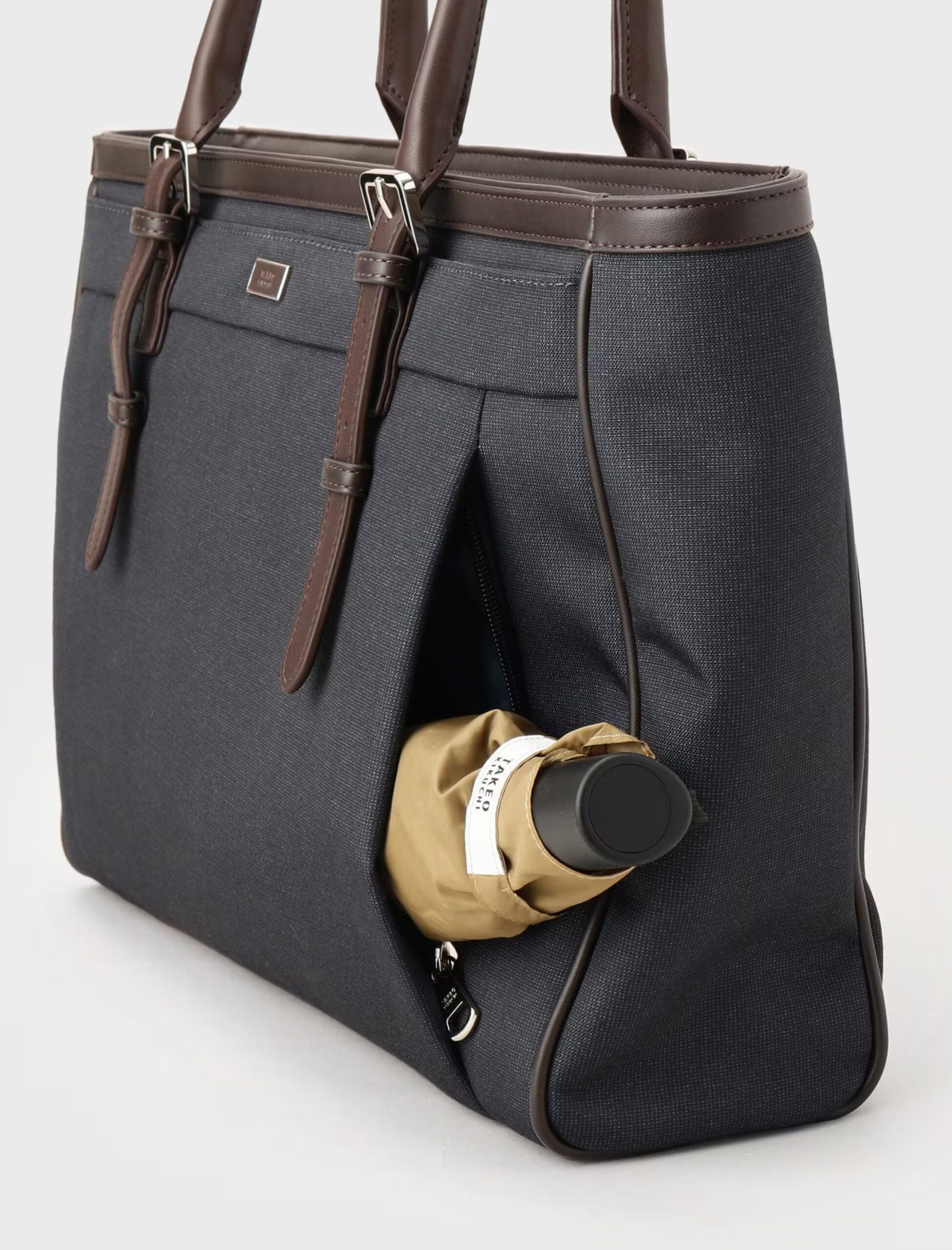 NAVY MELANGE PINHEAD BRIEF TOTE BAG (14)