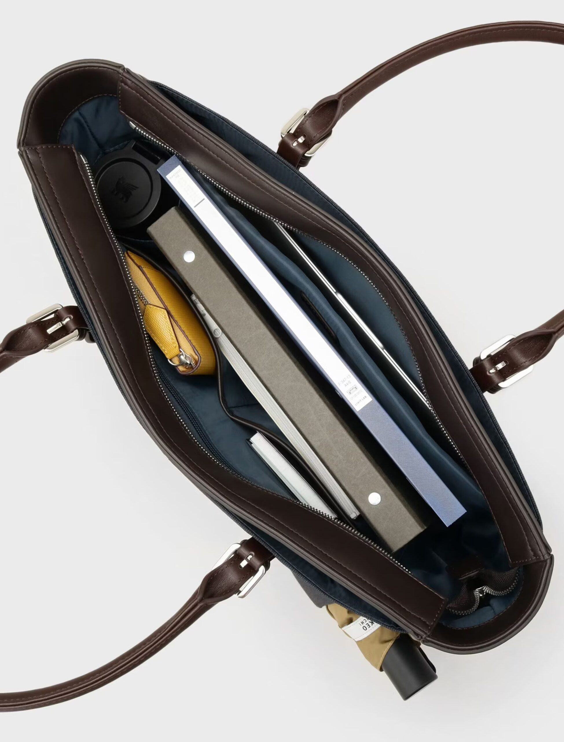 NAVY MELANGE PINHEAD BRIEF TOTE BAG (6)