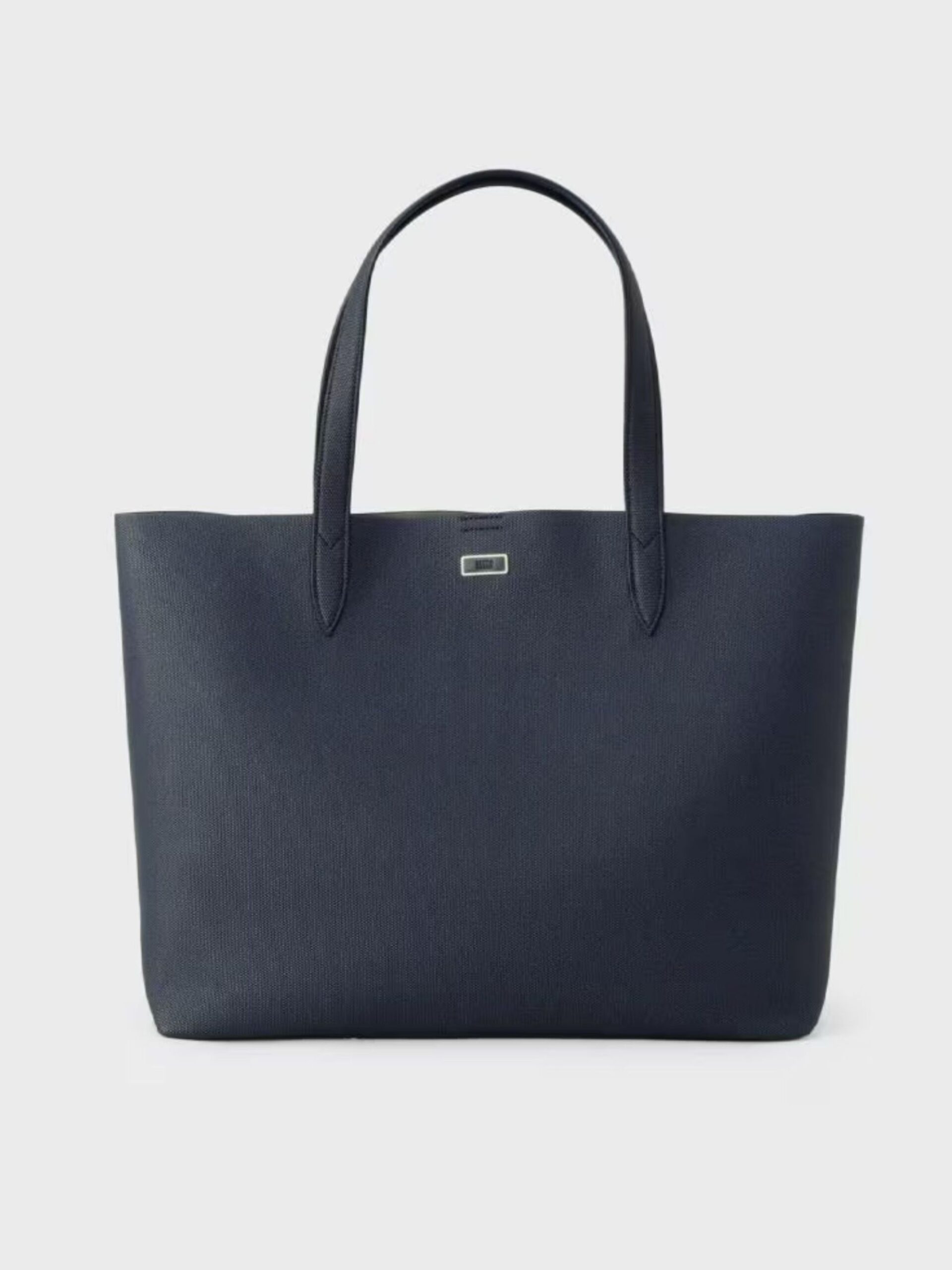 NAVY PU BONDING TOTE BAG (07004361) *ECS