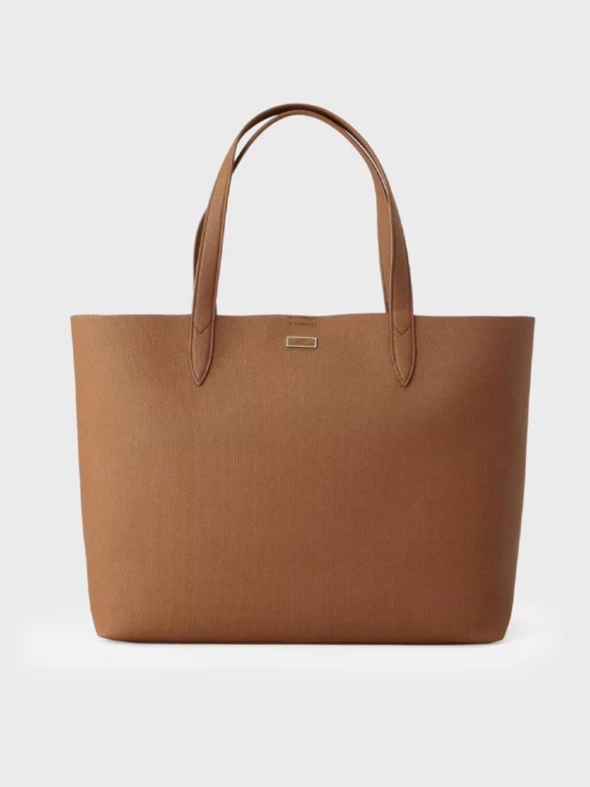 ORANGE PU BONDING TOTE BAG (07004361) *ECS