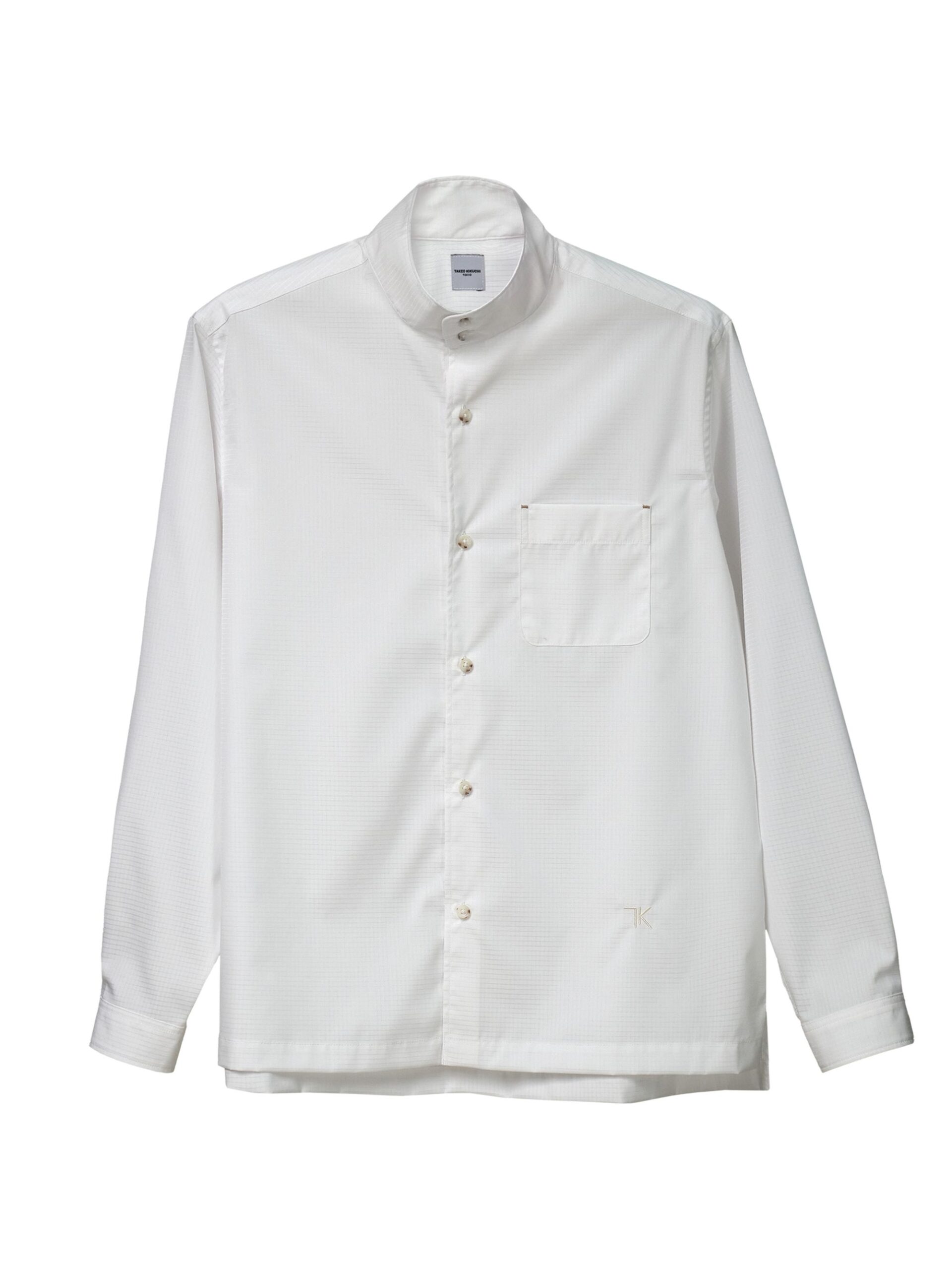 WHITE ESTENEIGE UV AIR STAND COLLAR SHIRT (1)