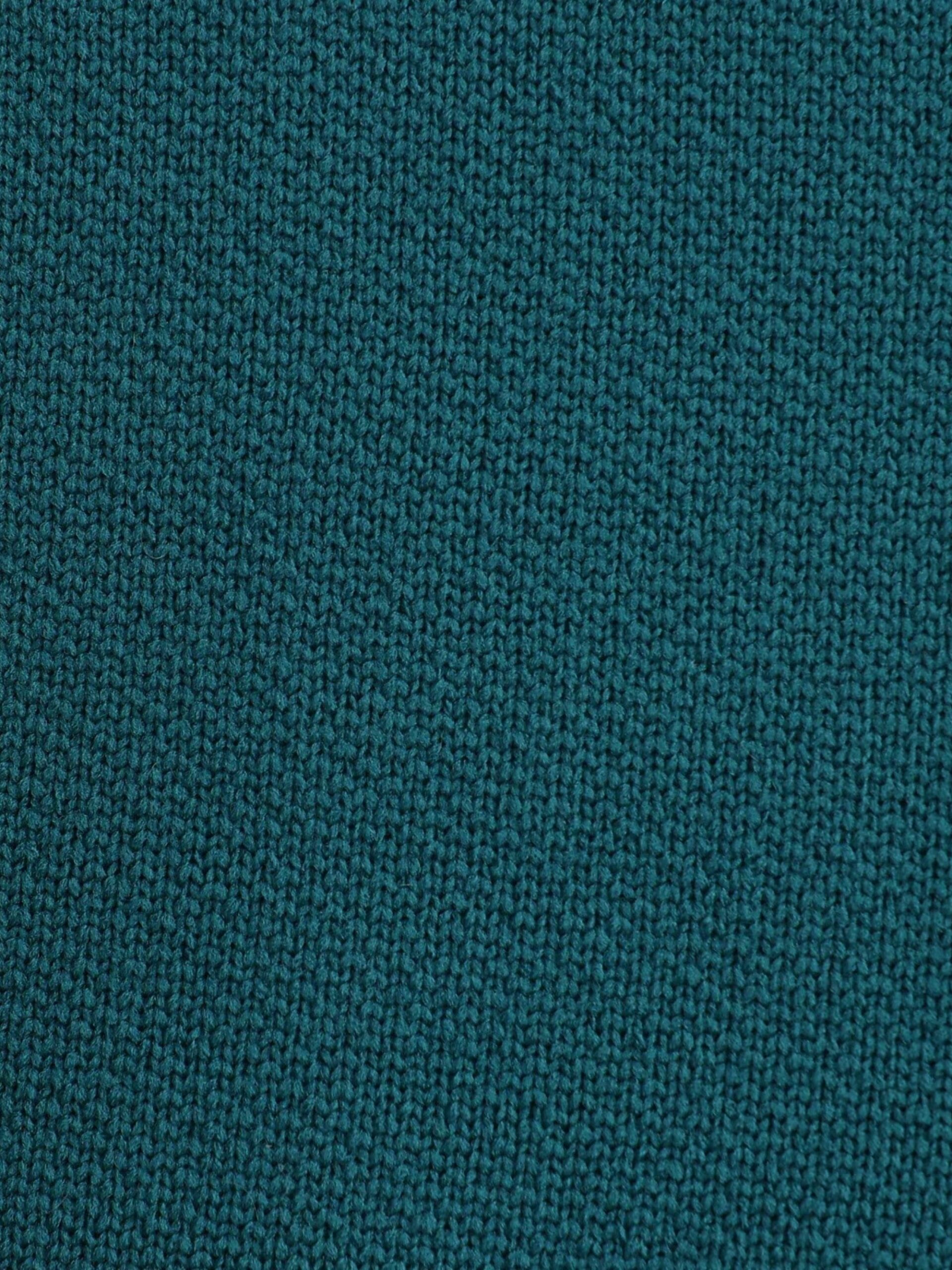 BLUE GREEN SPONGY PULLOVER KNIT HOODIE (14)