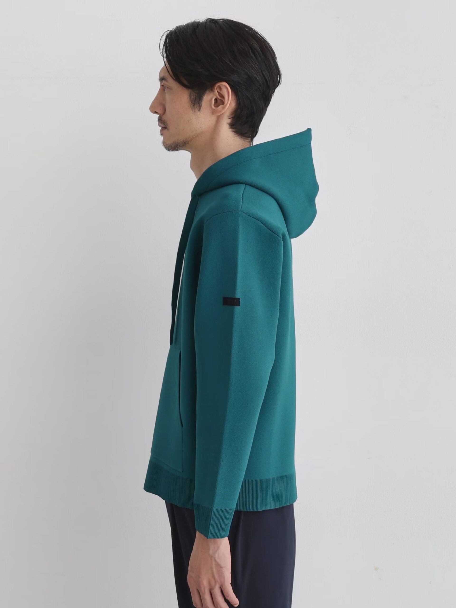 BLUE GREEN SPONGY PULLOVER KNIT HOODIE (4)
