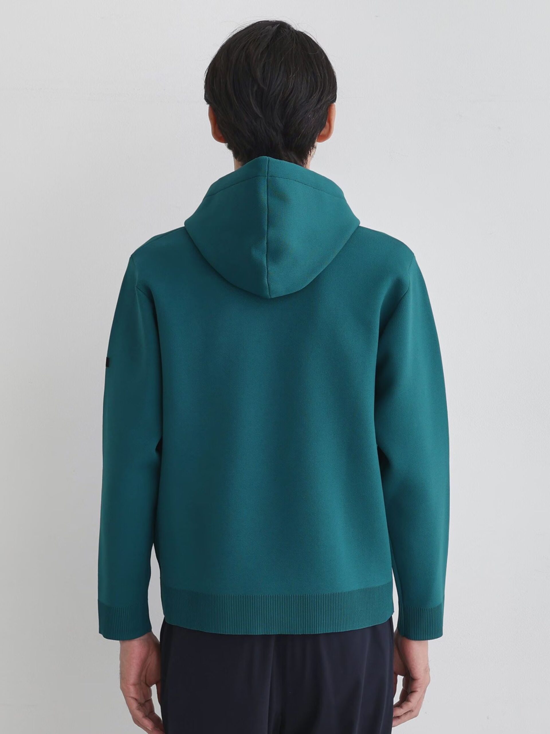 BLUE GREEN SPONGY PULLOVER KNIT HOODIE (5)