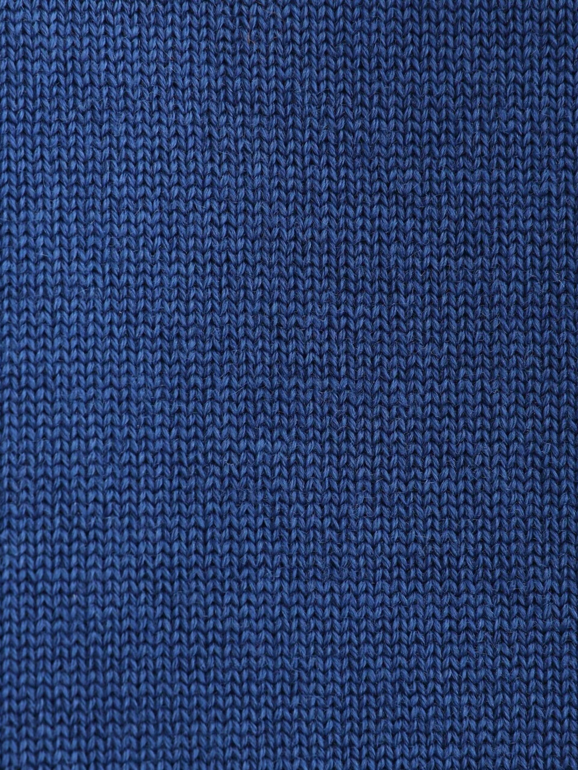 BLUE WOOL BLEND ANTI-PILLING KNIT SWEATER (15)