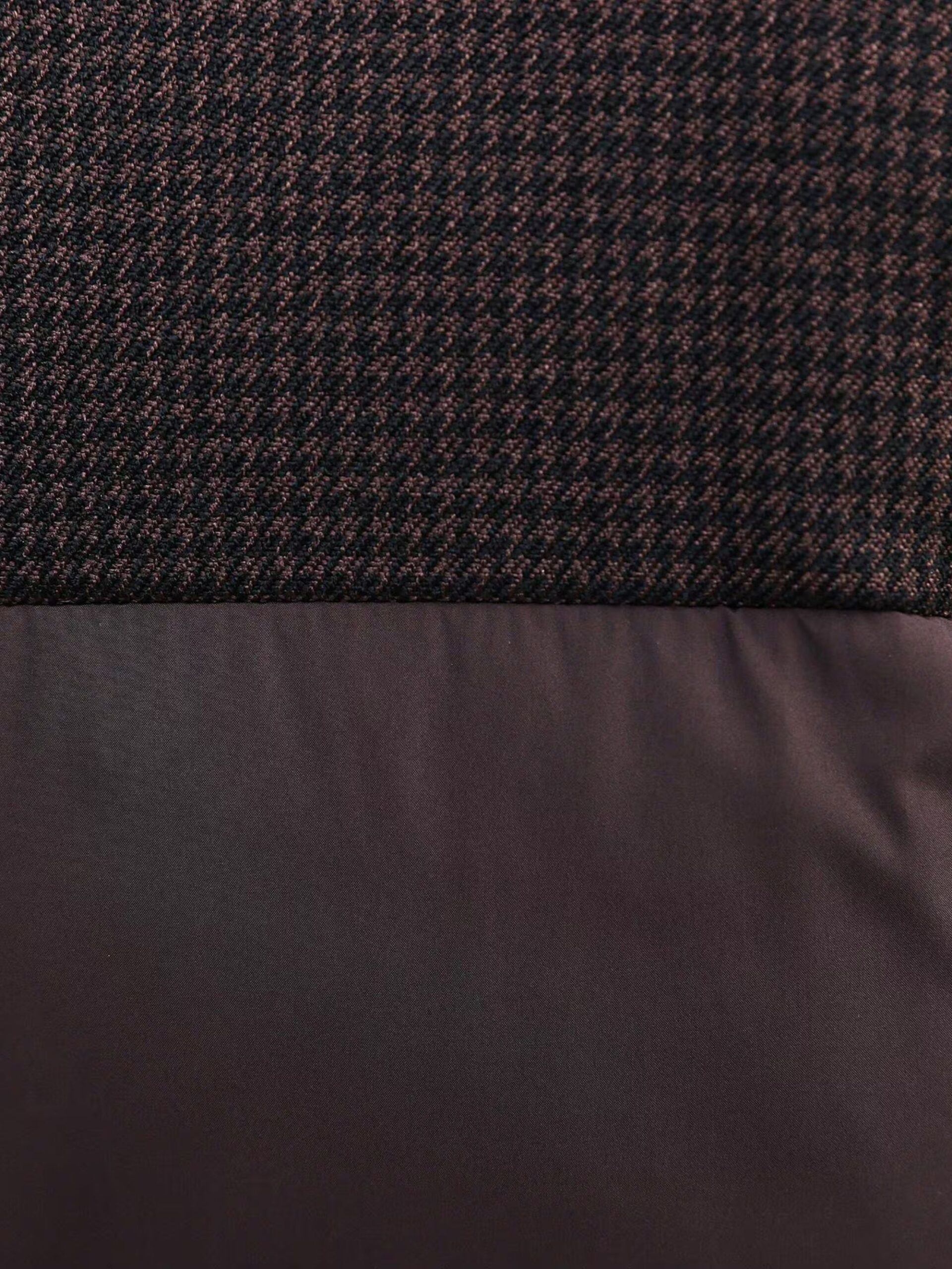 BROWN COLOR COMBI DOWN JACKET (2)