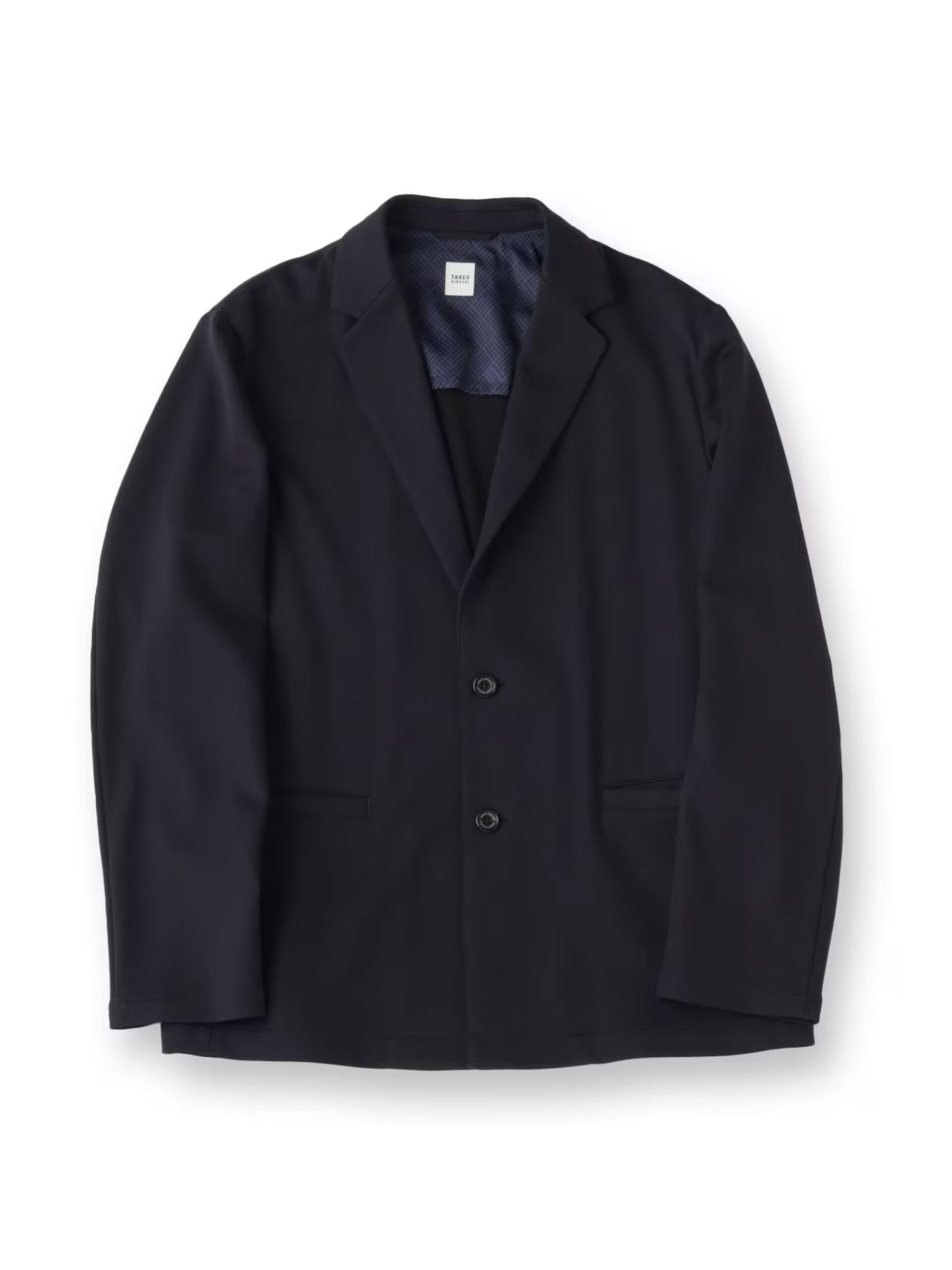 NAVY DOWN FABRIC TAILORED JACKET (2)