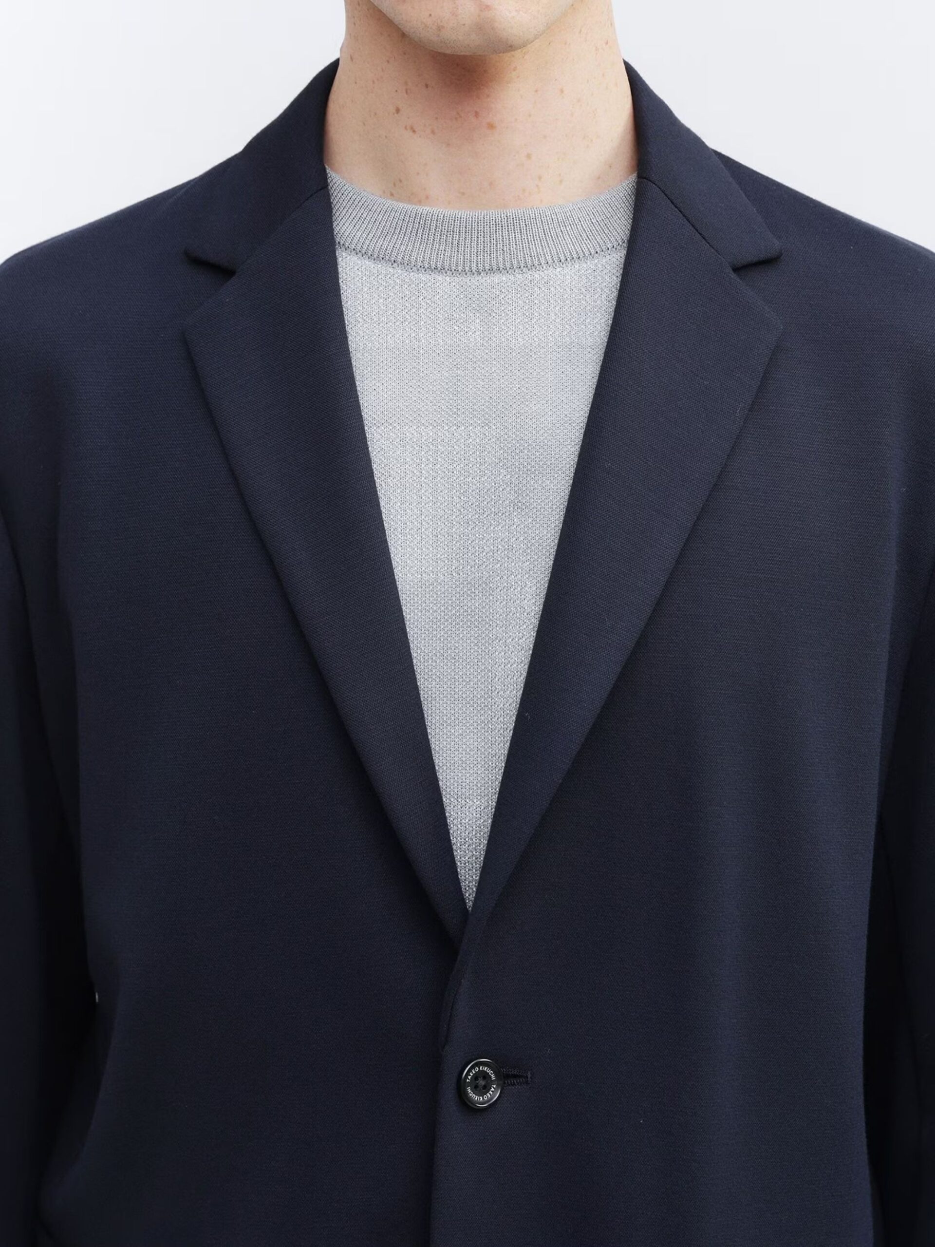 NAVY DOWN FABRIC TAILORED JACKET (6)