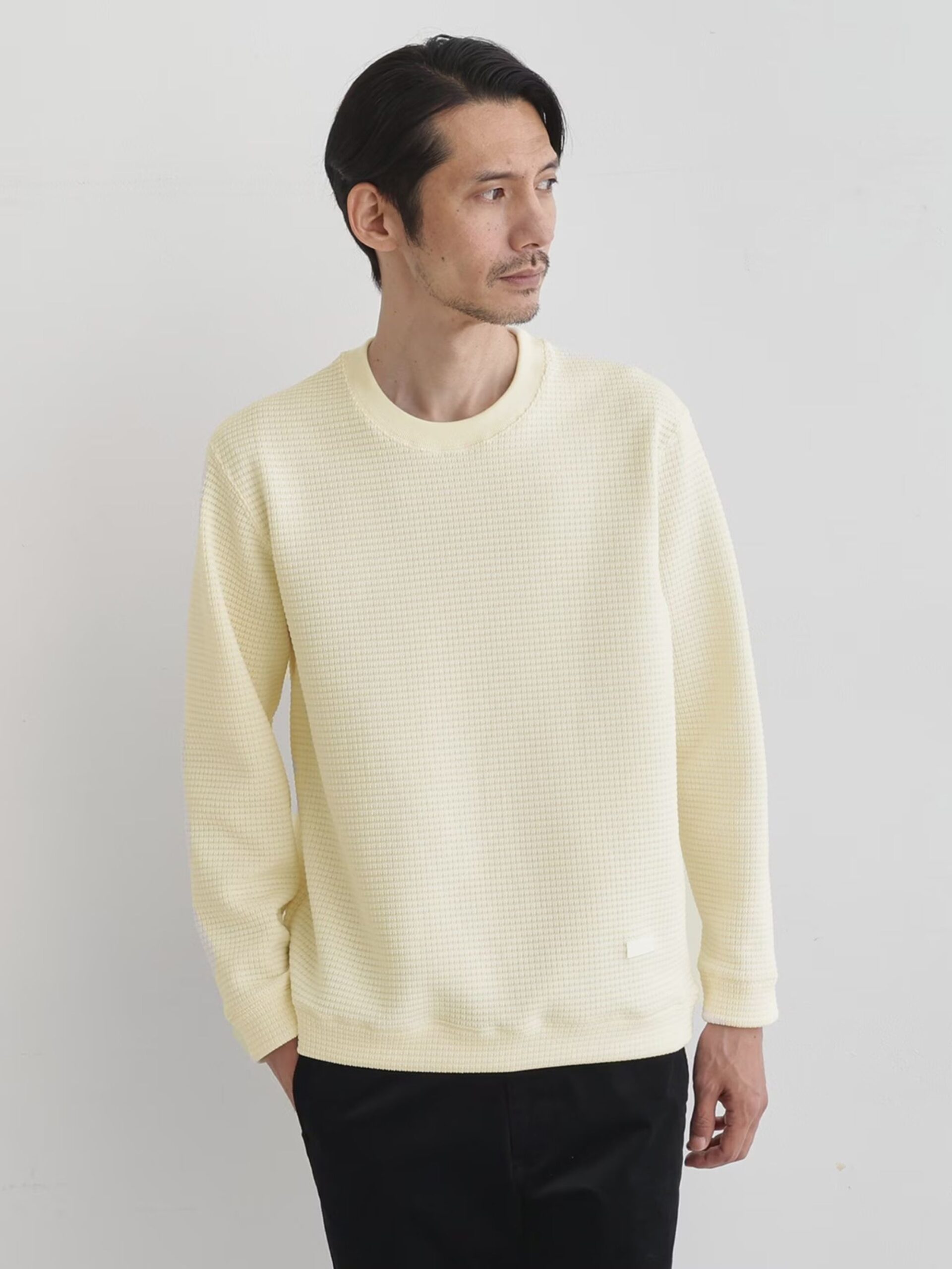 OFF WHITE MIJ KNIT-LIKE LONG SLEEVE TSHIRT (2)