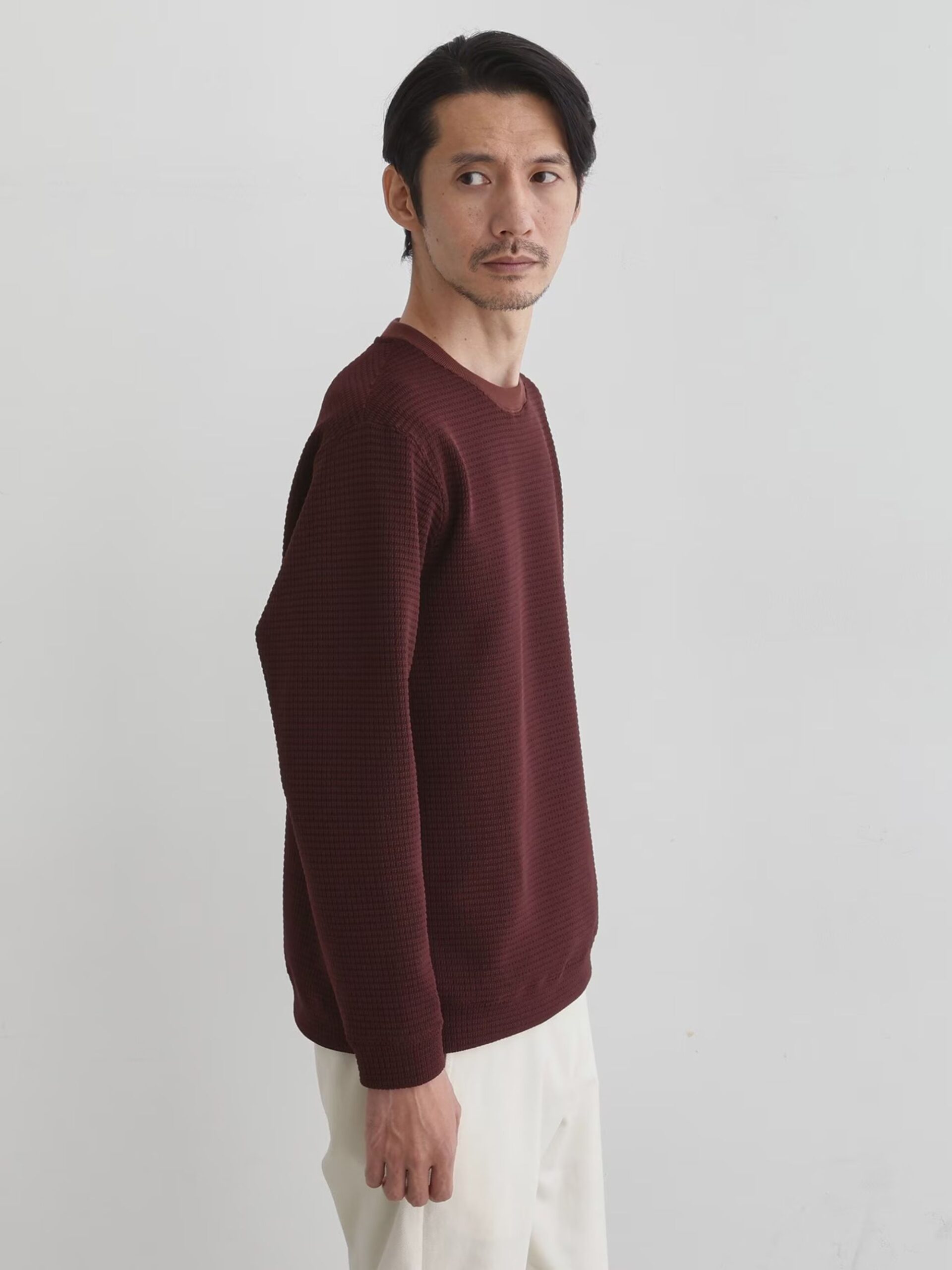 RED MIJ KNIT-LIKE LONG SLEEVE TSHIRT (3)